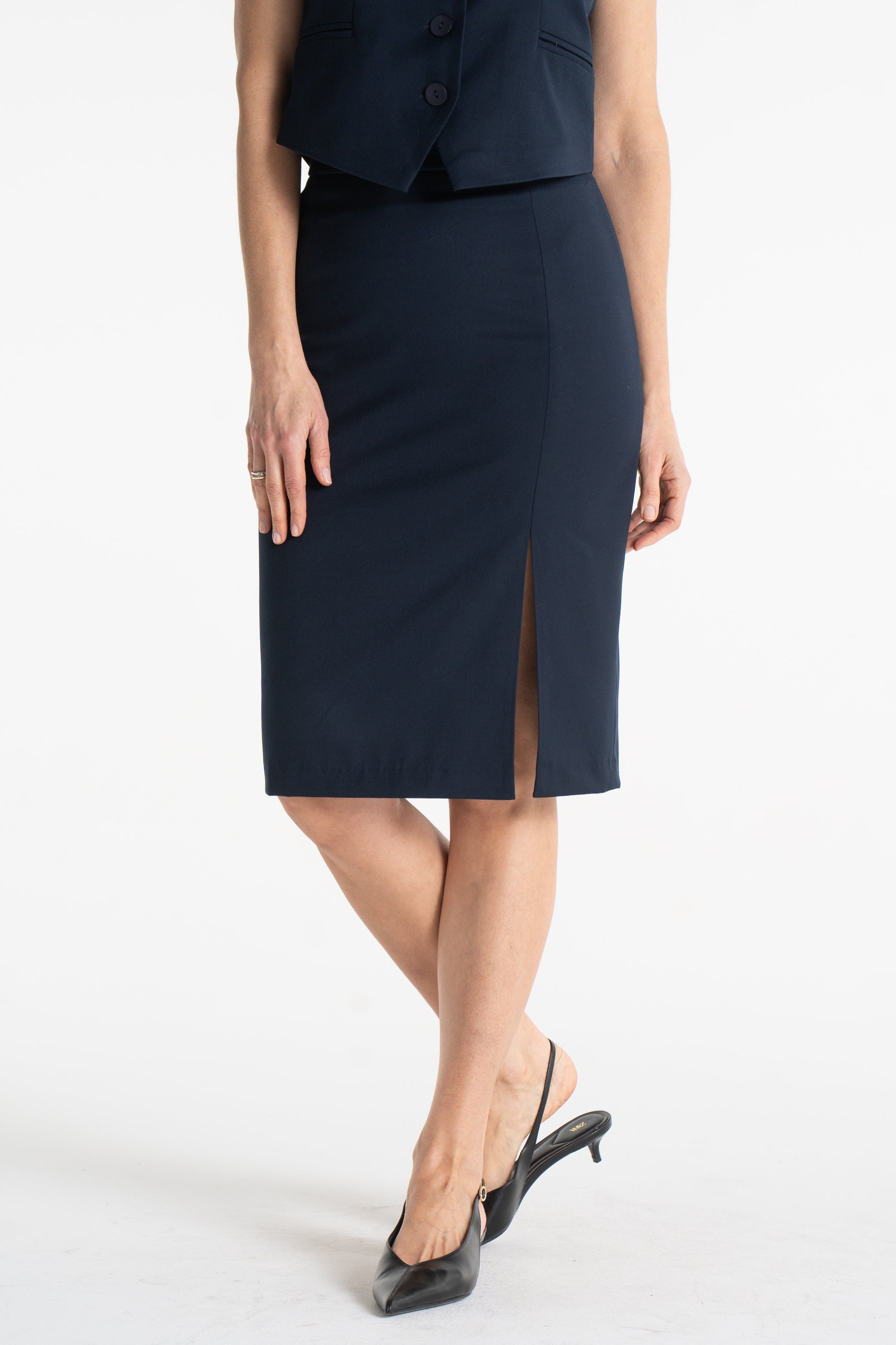 Spódnica MARGOT midi granatowa