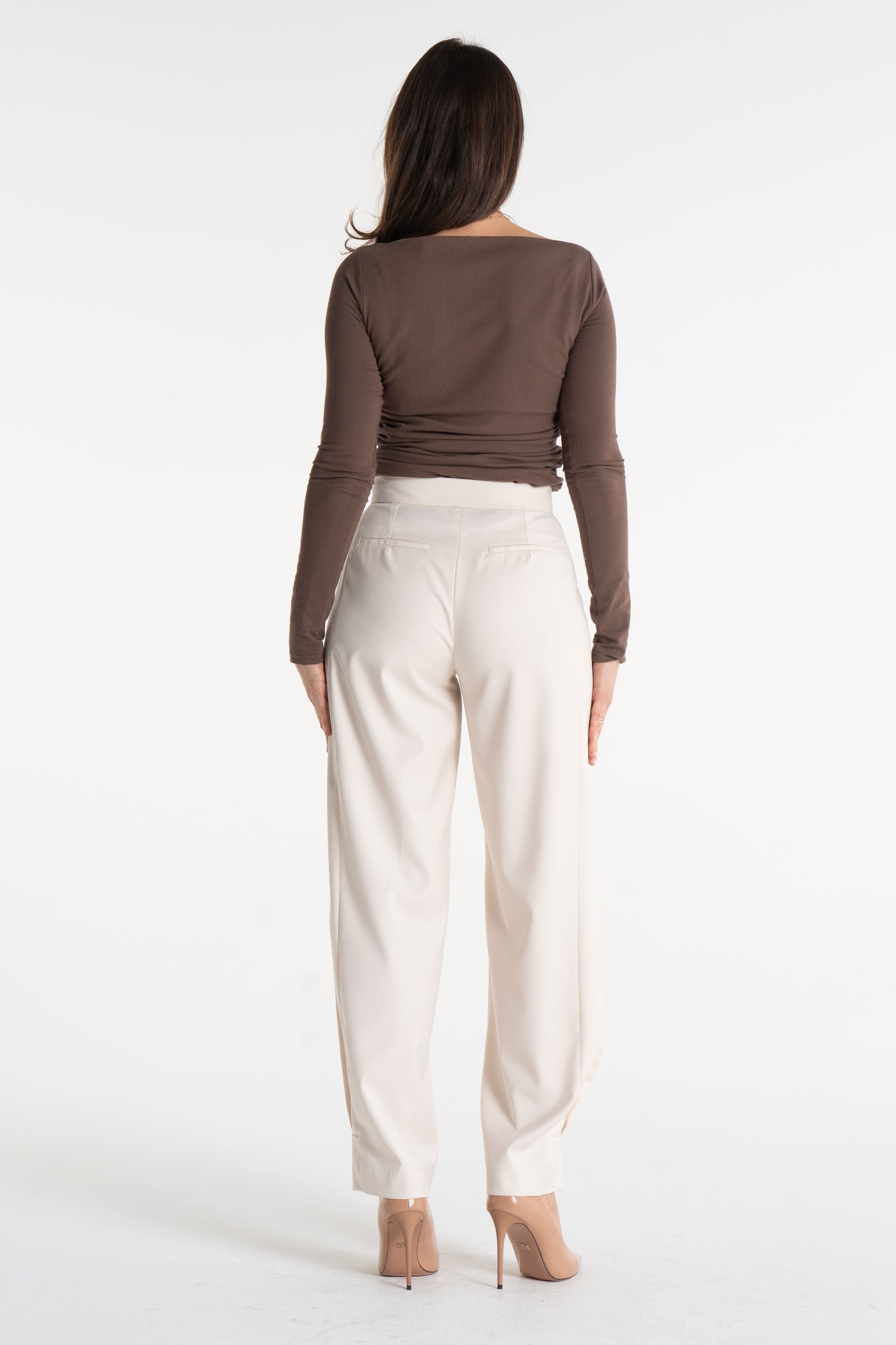 Spodnie ROMA śmietankowe