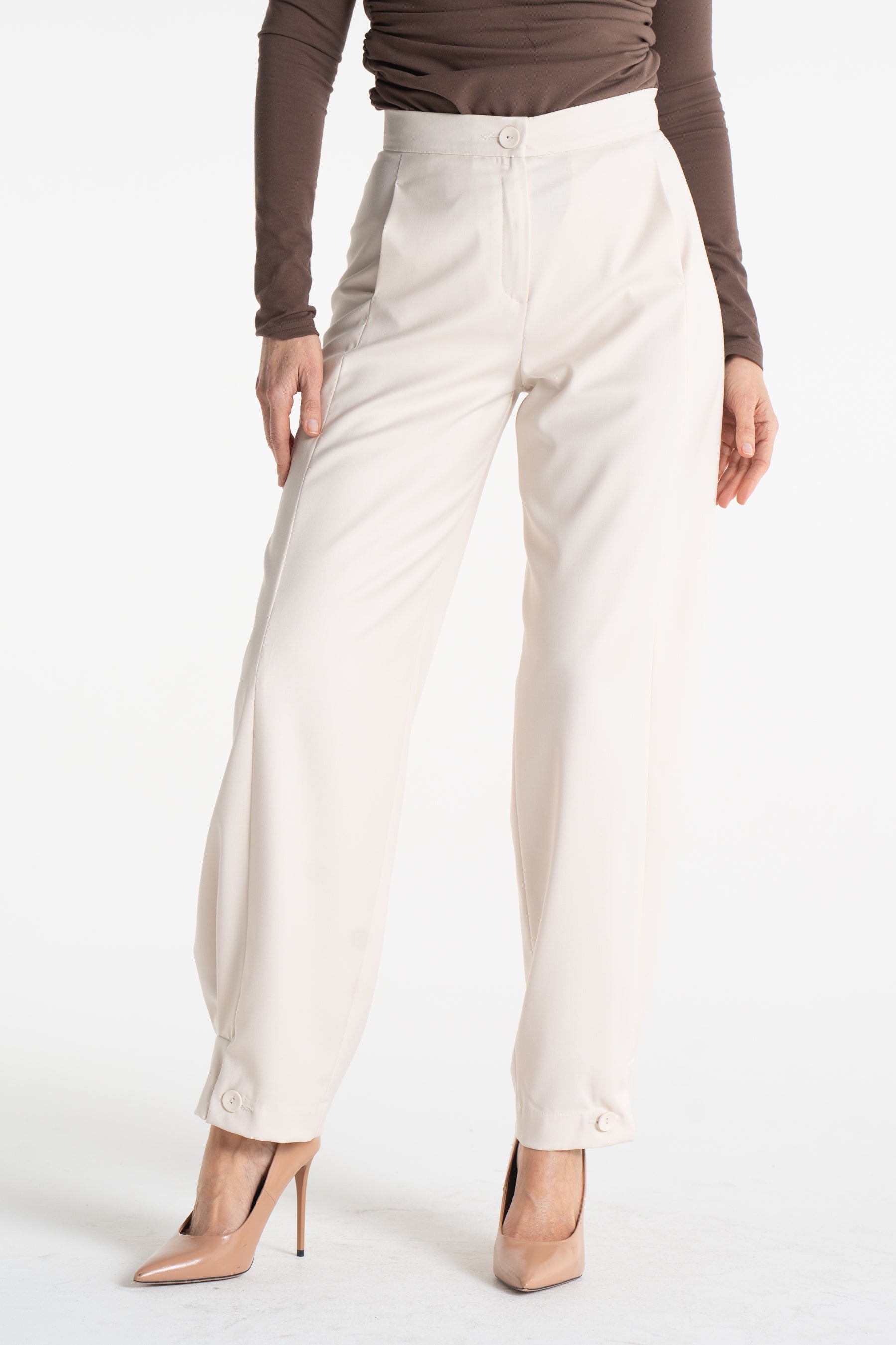 Spodnie ROMA śmietankowe