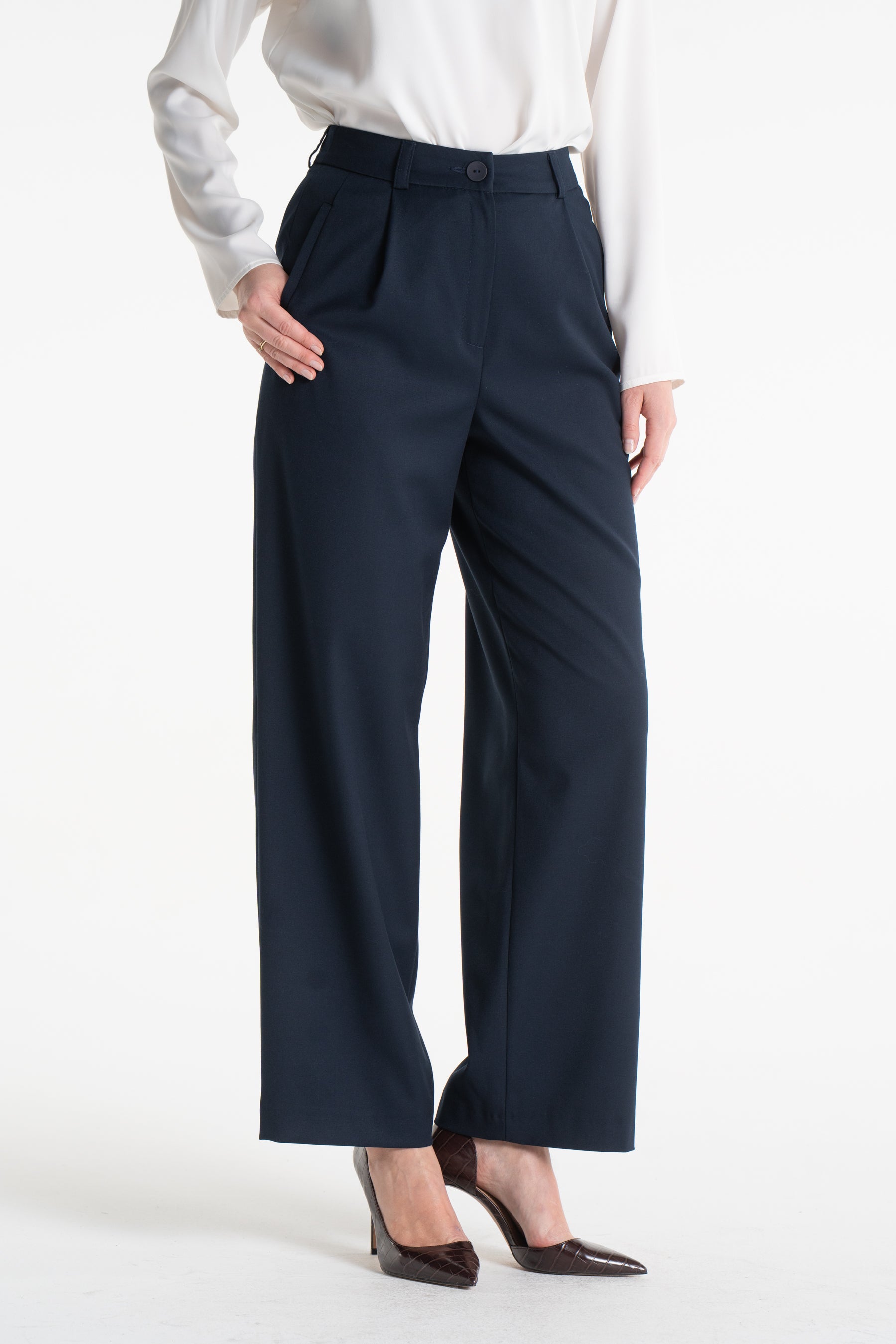 Spodnie EWELINA granatowe