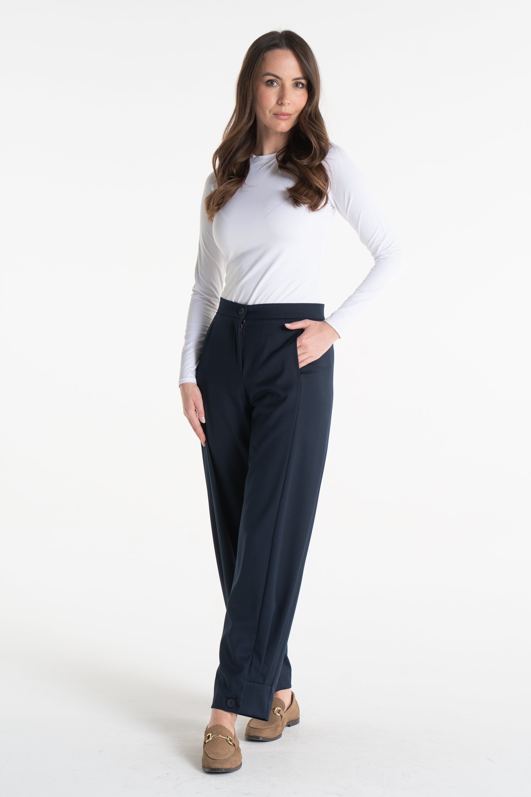 Spodnie ROMA granatowe