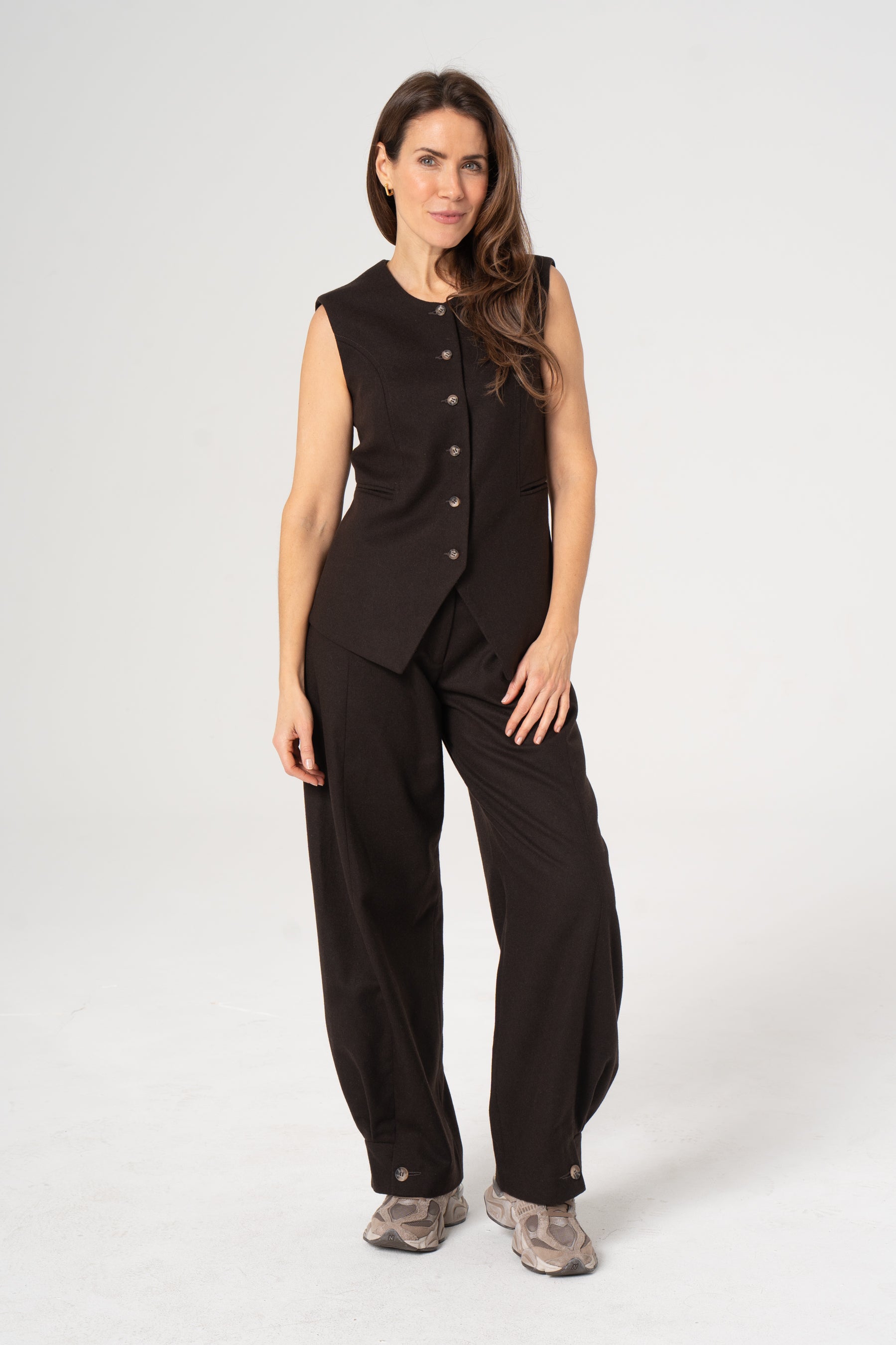 ROMA wool trousers chocolate