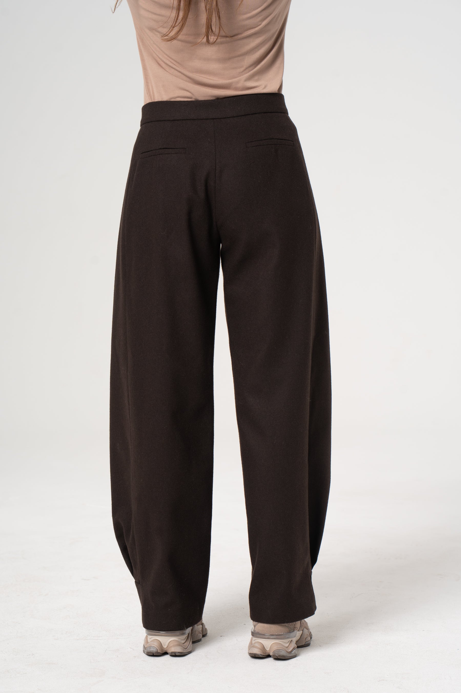 ROMA wool trousers chocolate