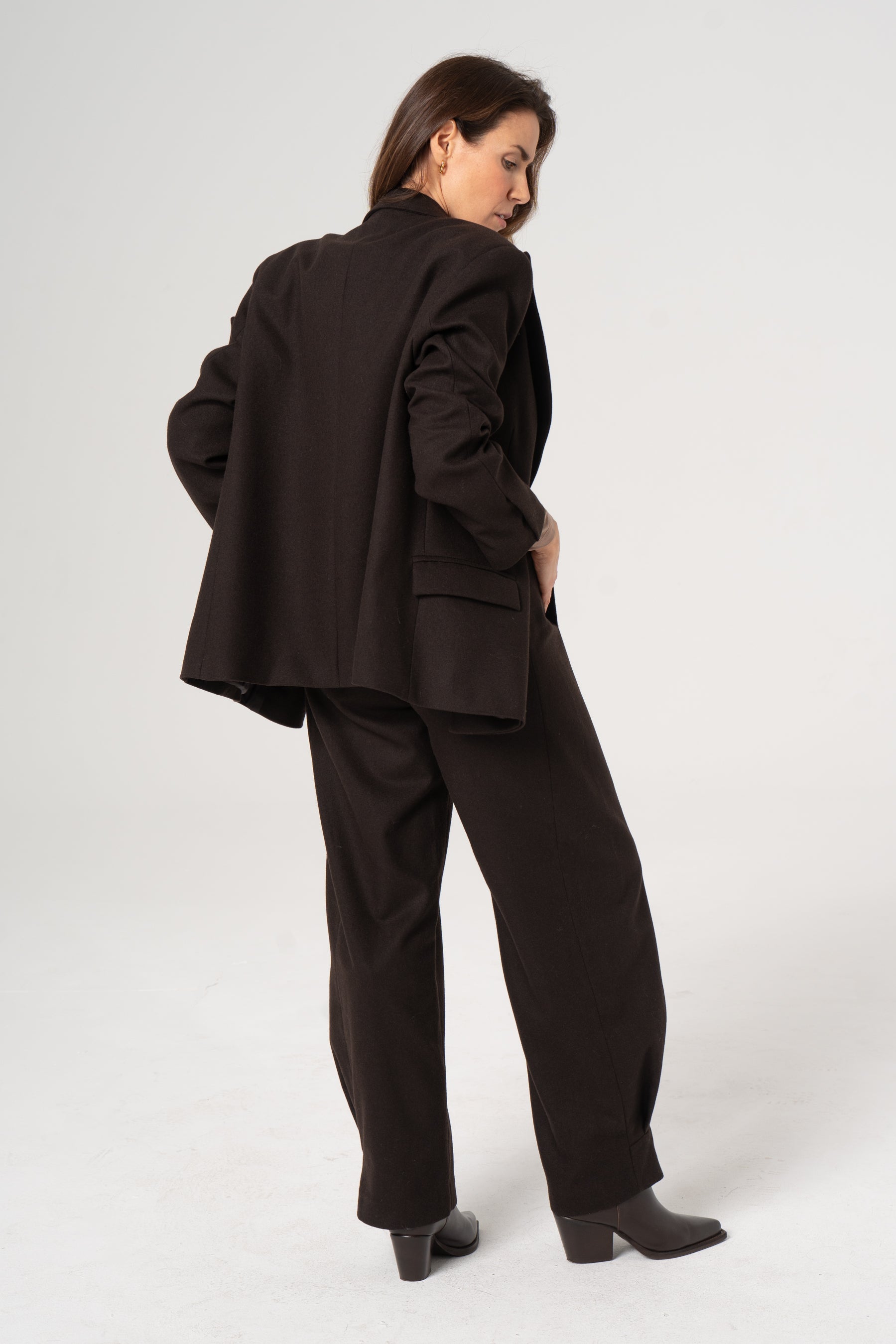 LISA wool blazer chocolate