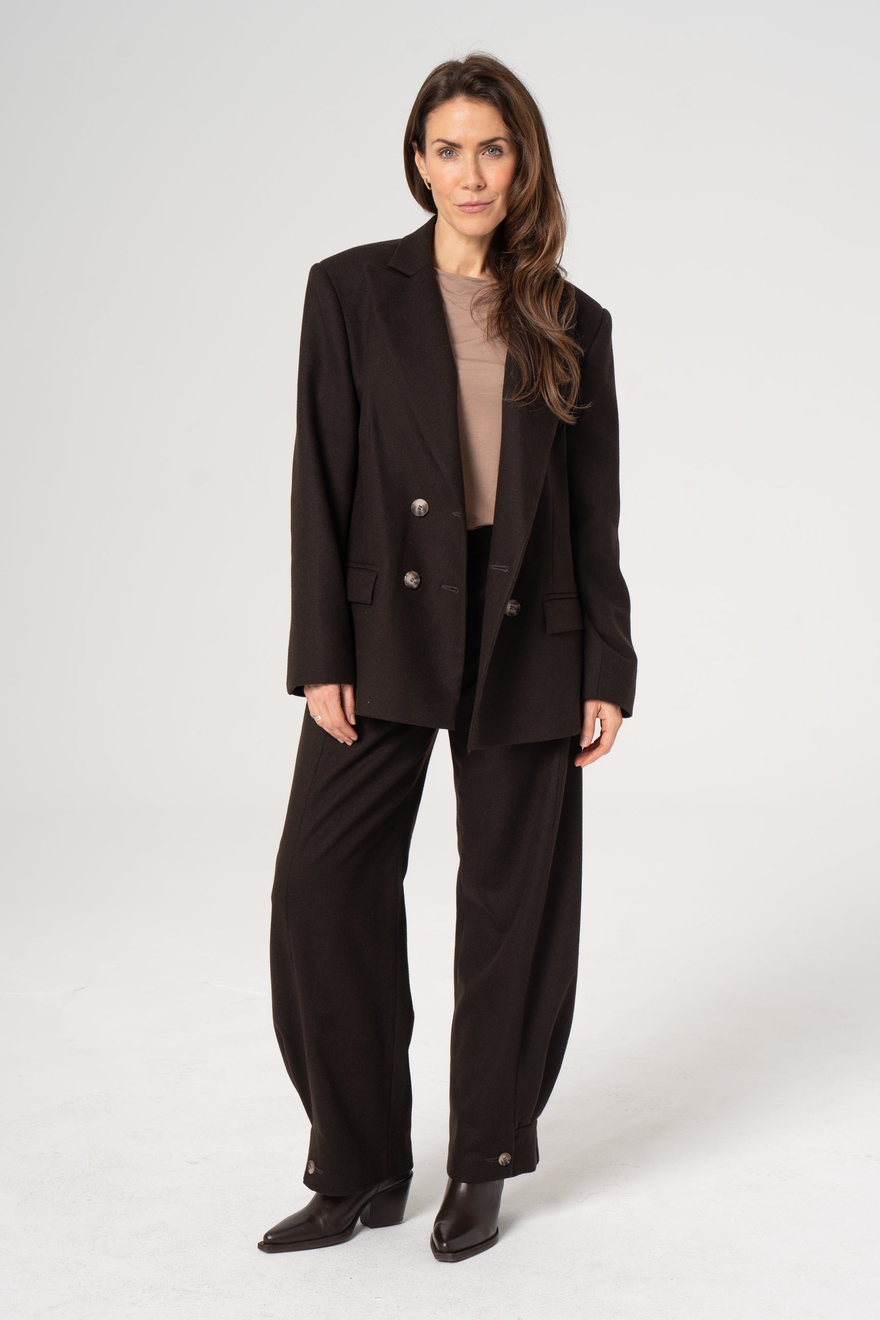 LISA wool blazer chocolate