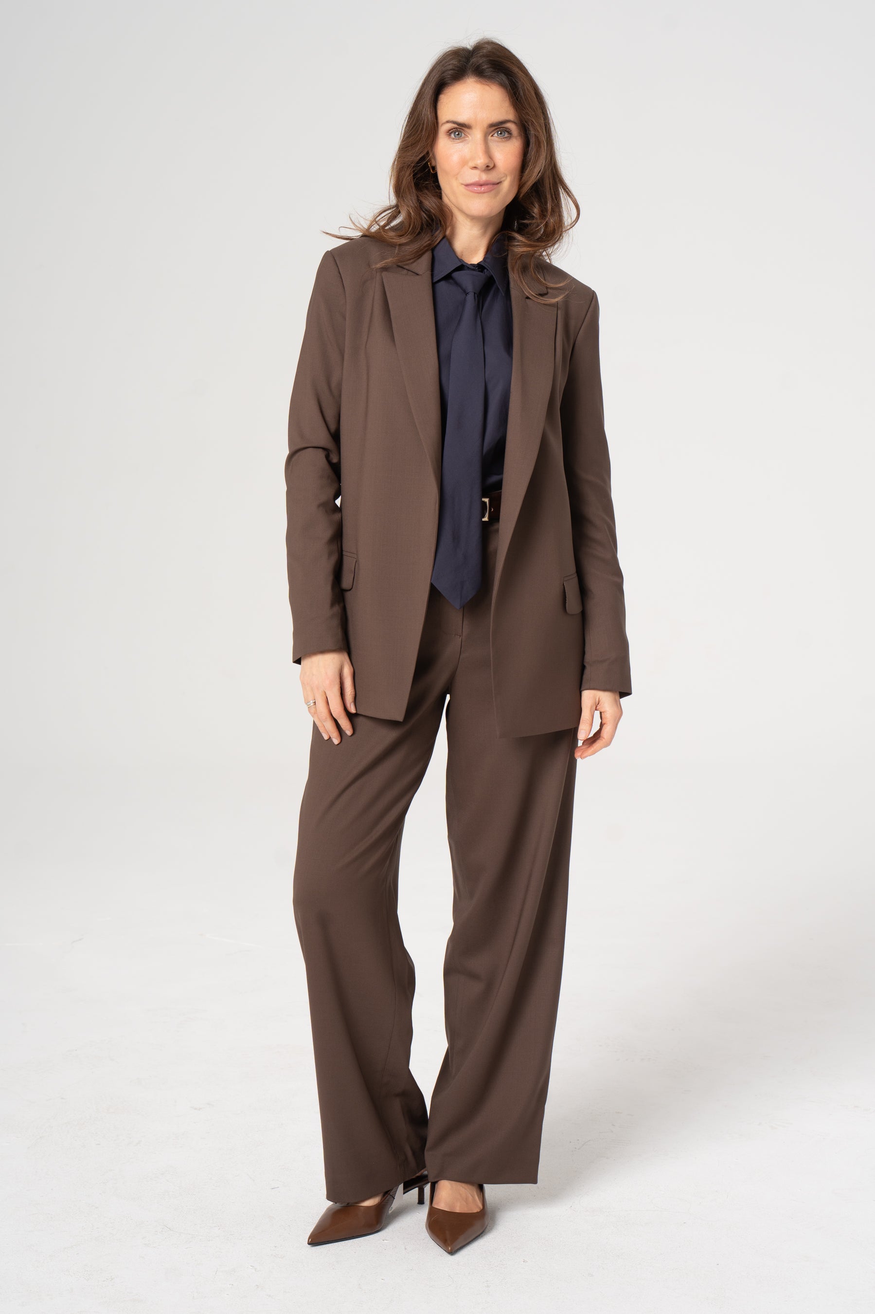 MORENA wool blazer chocolate