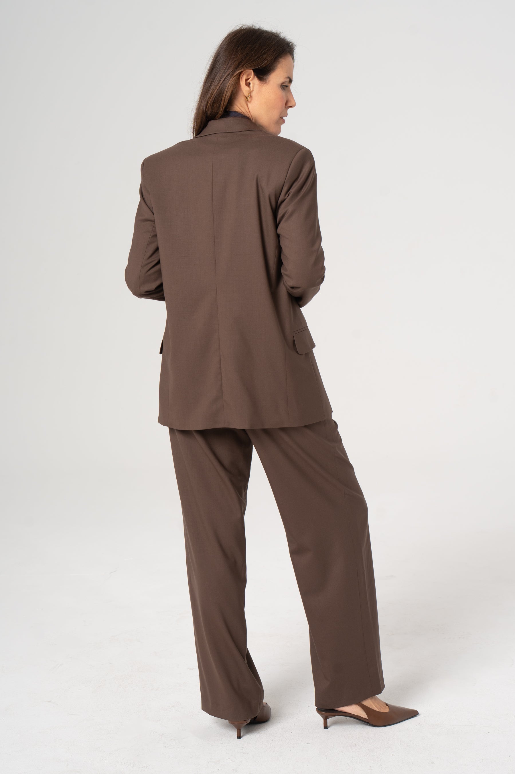 MORENA wool blazer chocolate