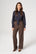EWELINA wool trousers chocolate