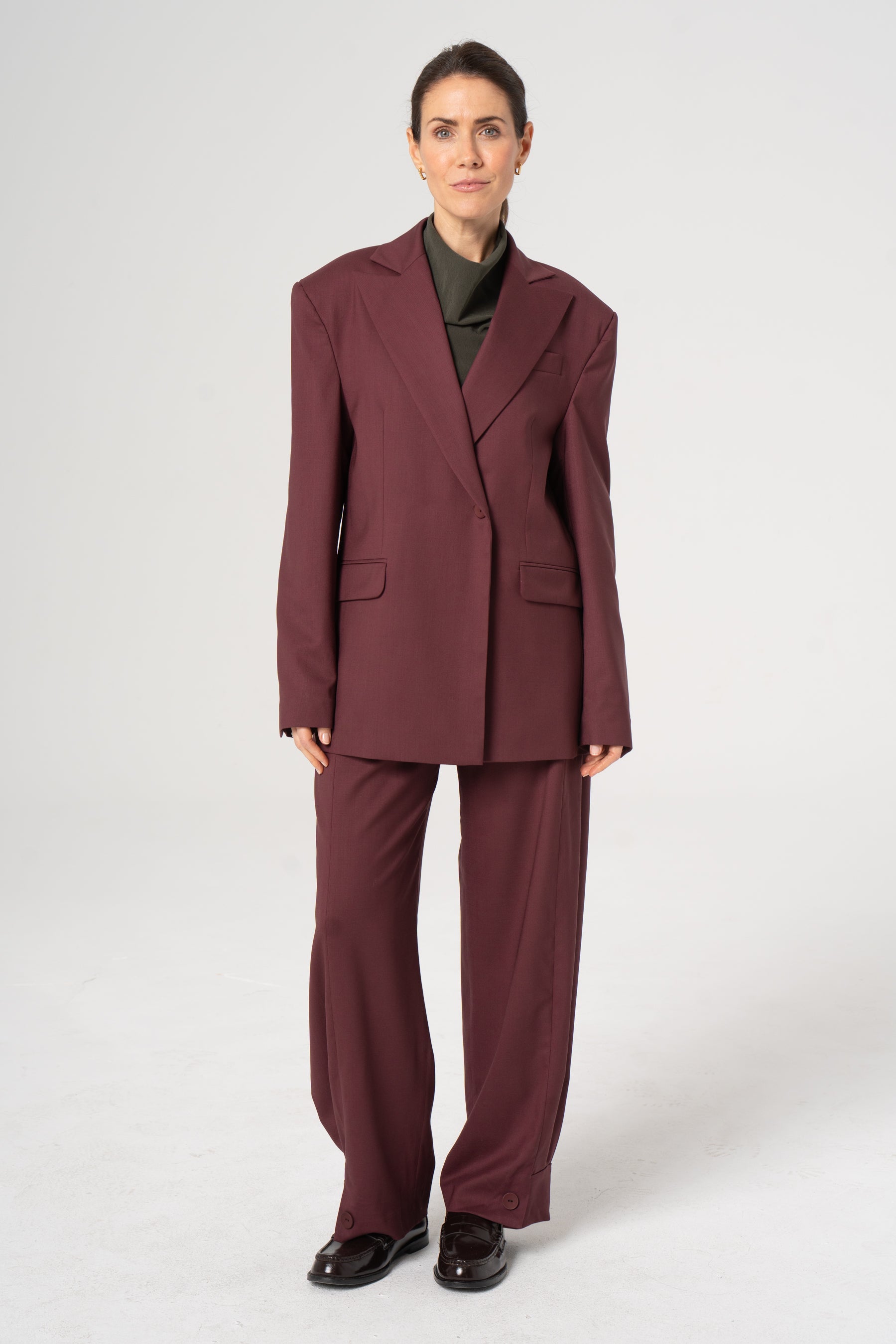 Wool blazer ERNESTA burgundy