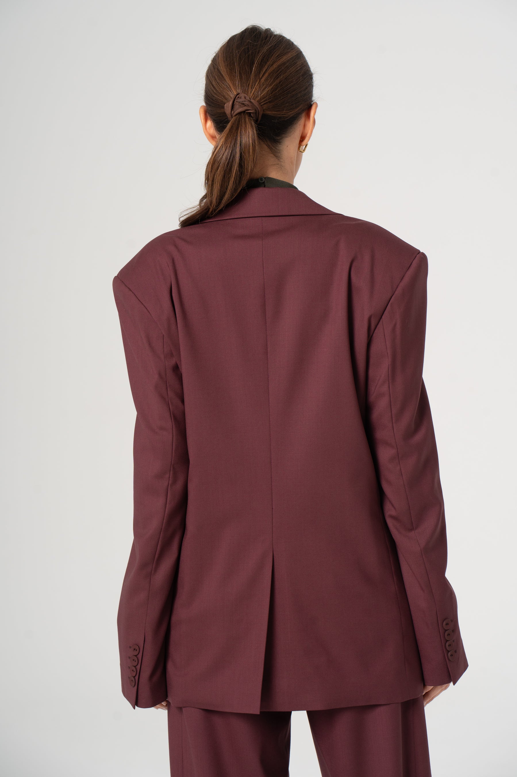 Wool blazer ERNESTA burgundy