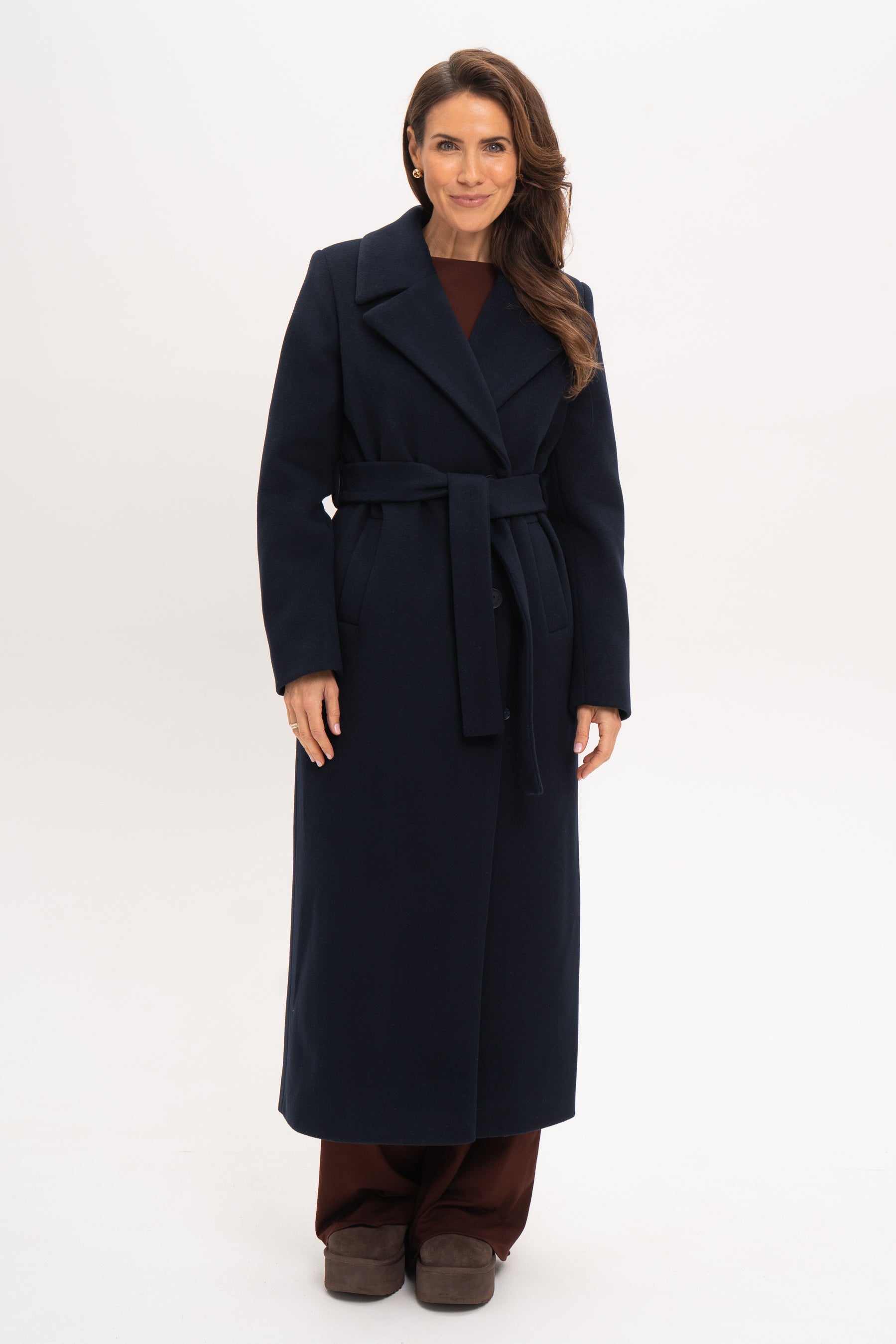 VERONA maxi coat navy blue