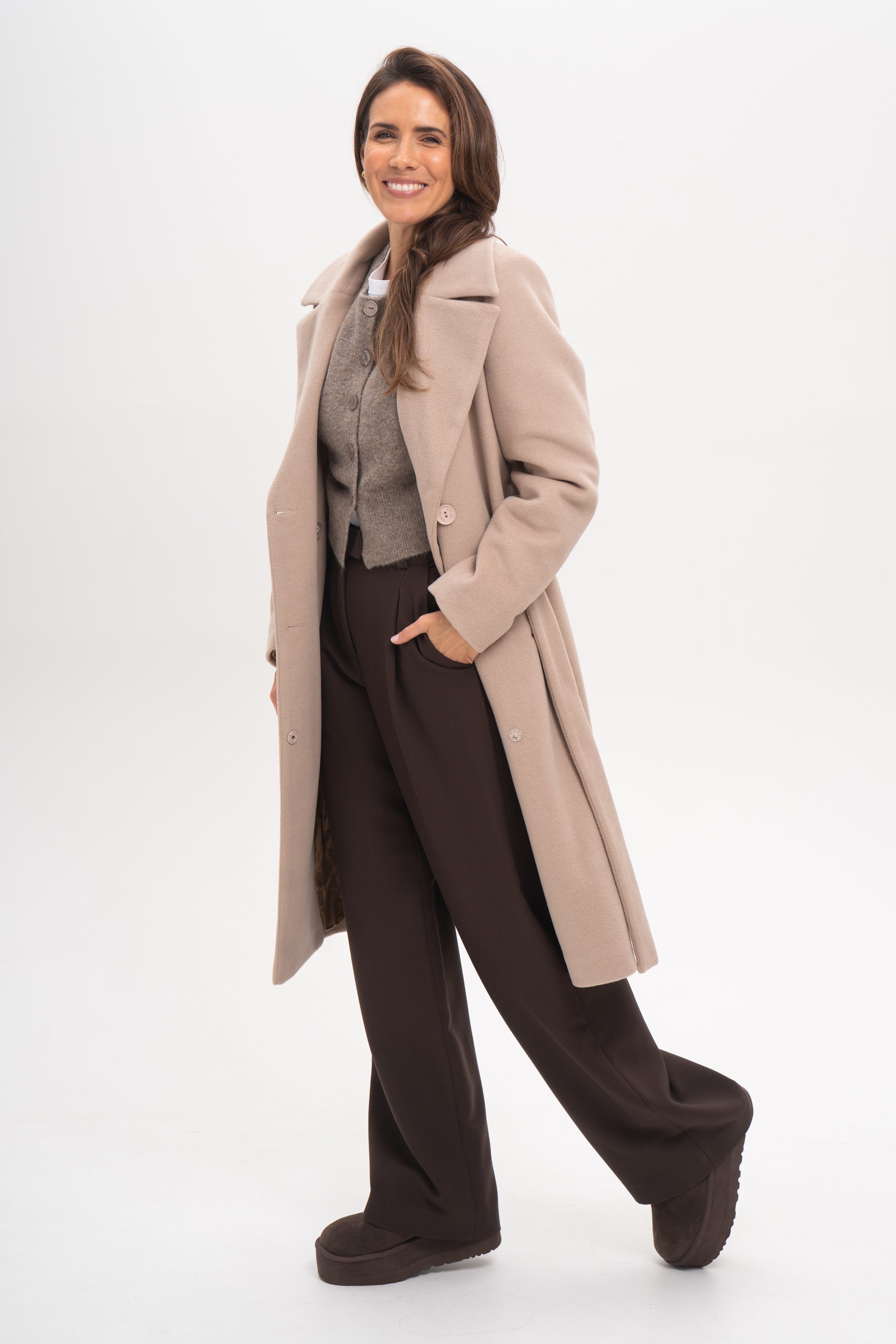 VERONA midi coat beige