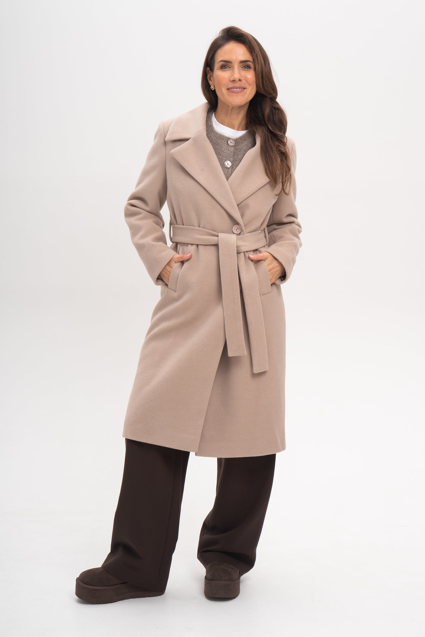 VERONA midi coat beige