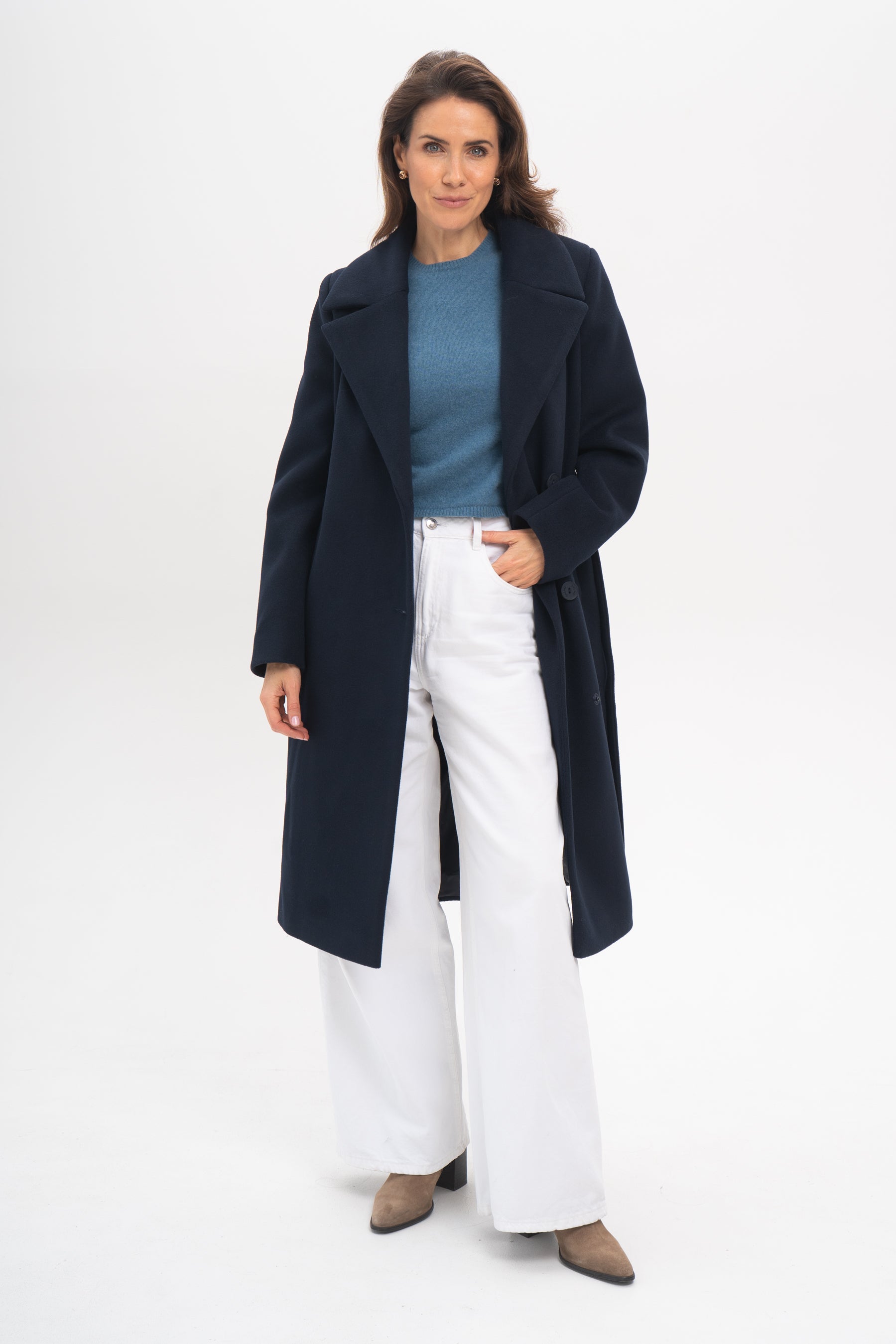 VERONA midi coat navy blue