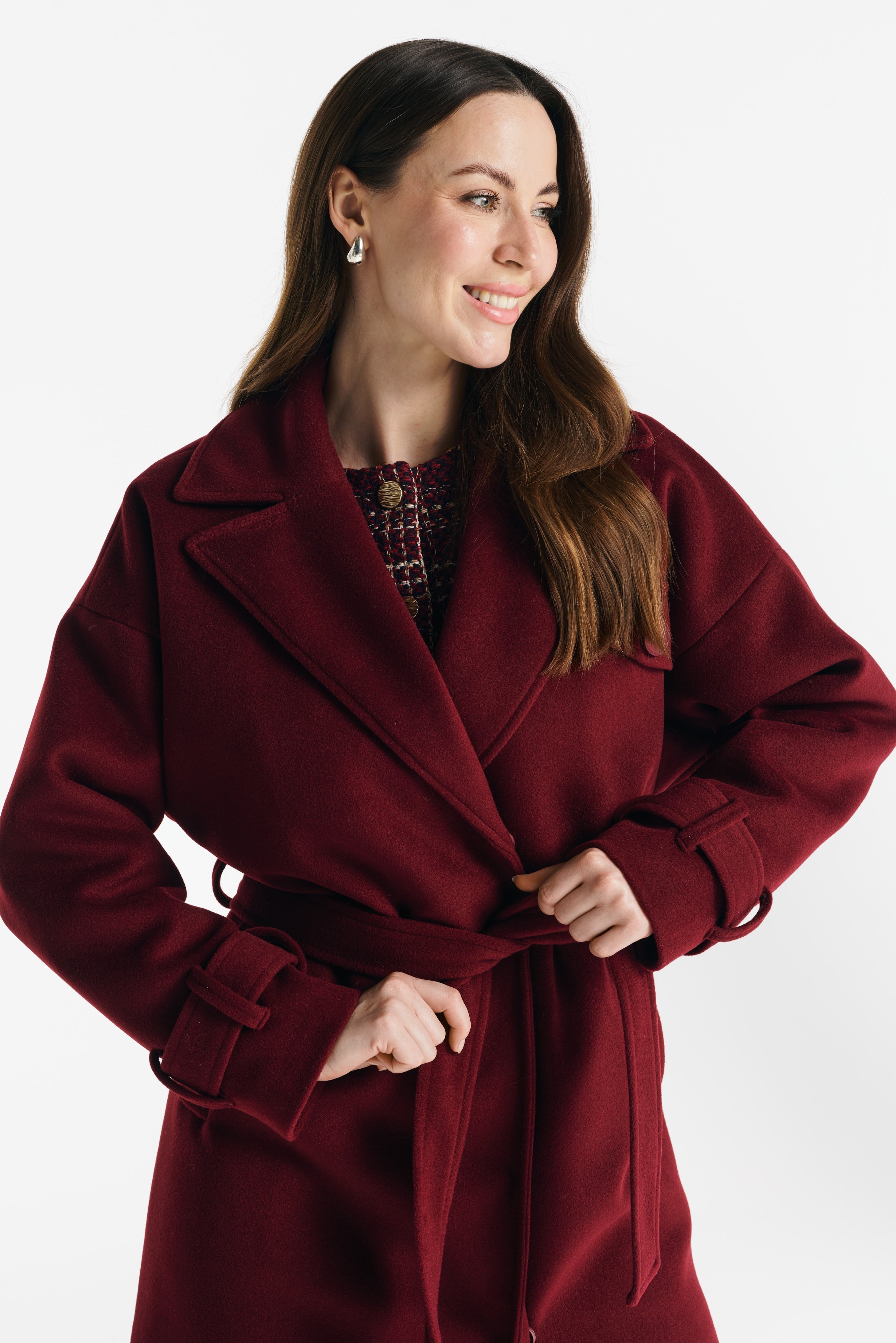 SALMA coat burgundy