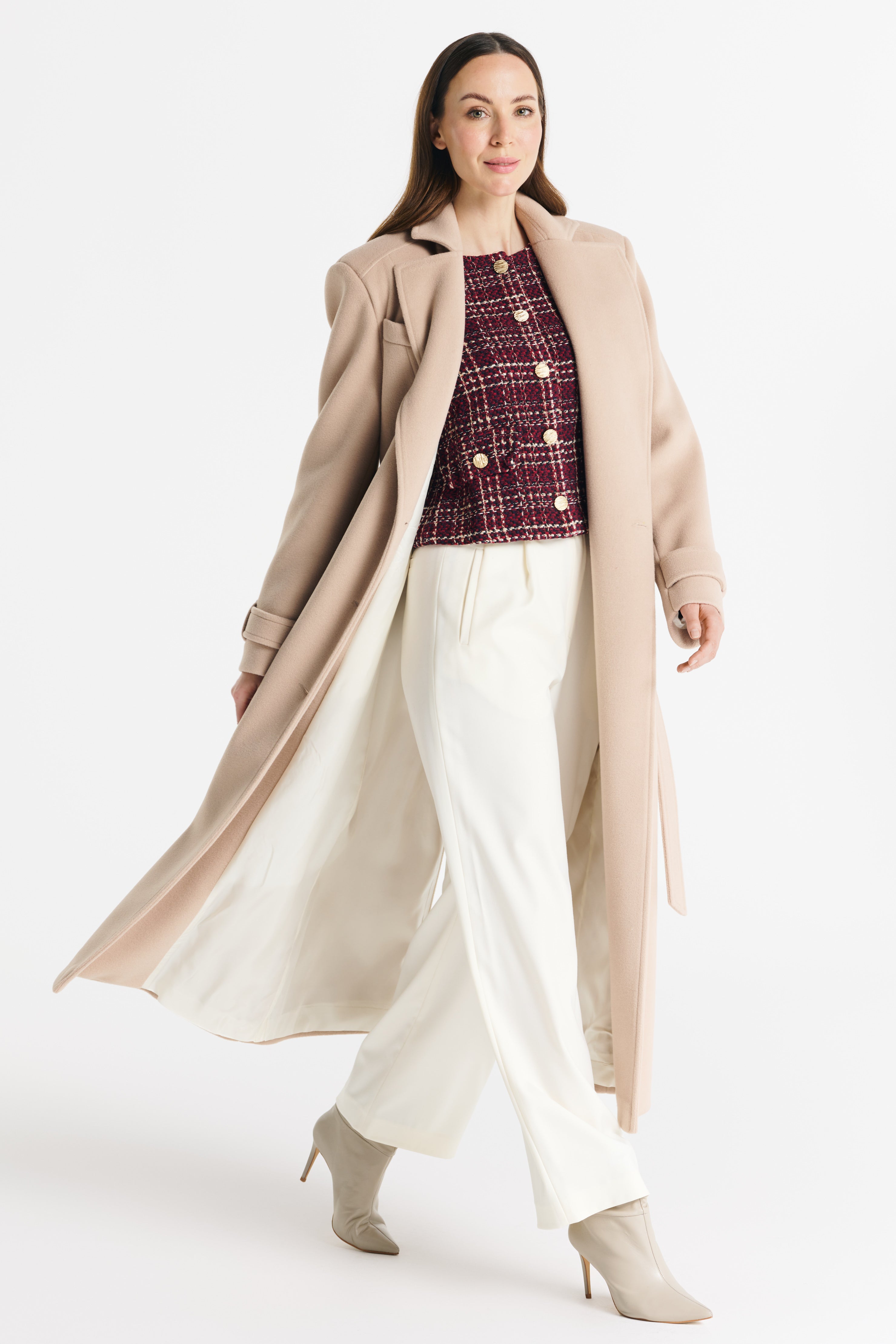 MALWINA maxi coat beige
