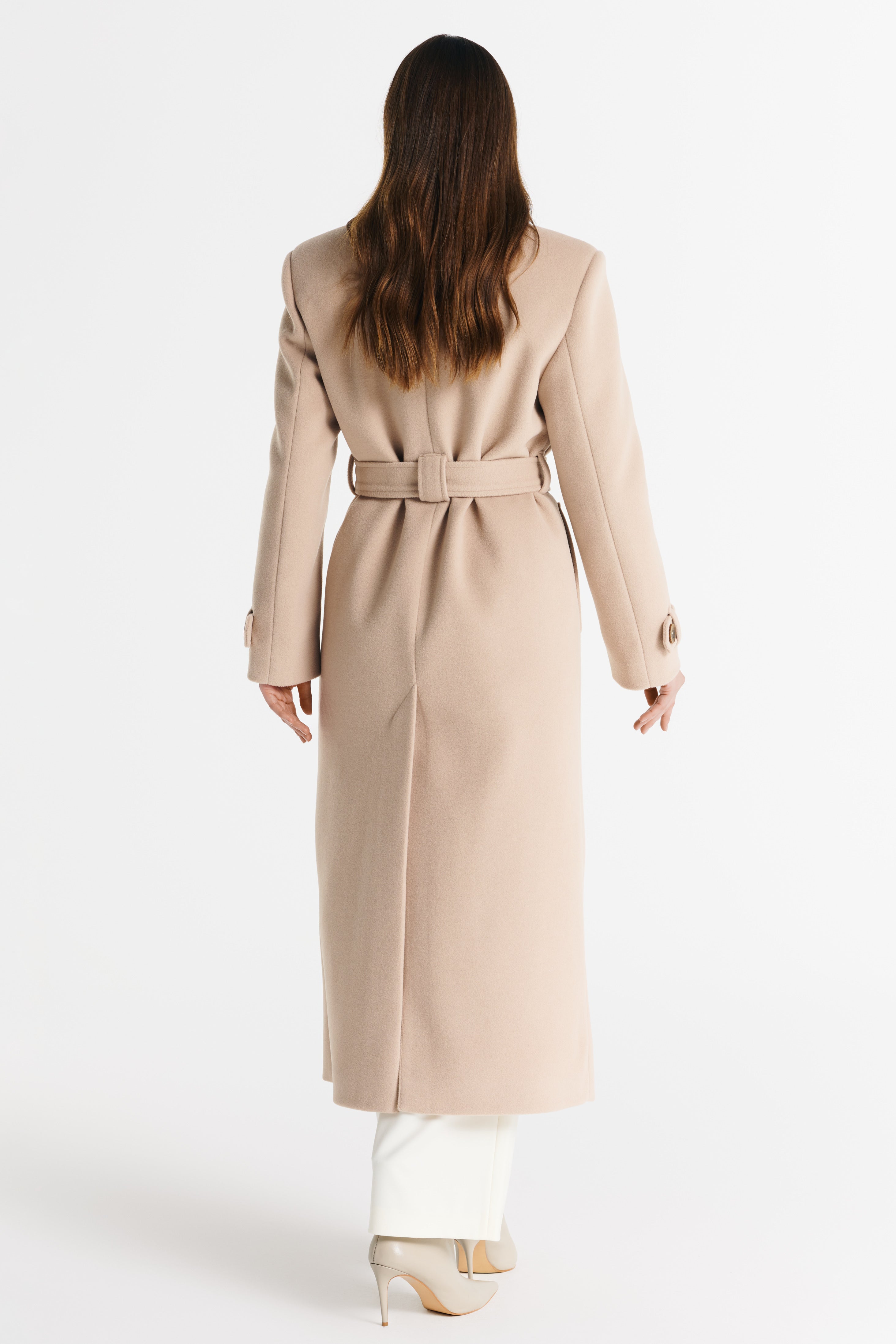 MALWINA maxi coat beige