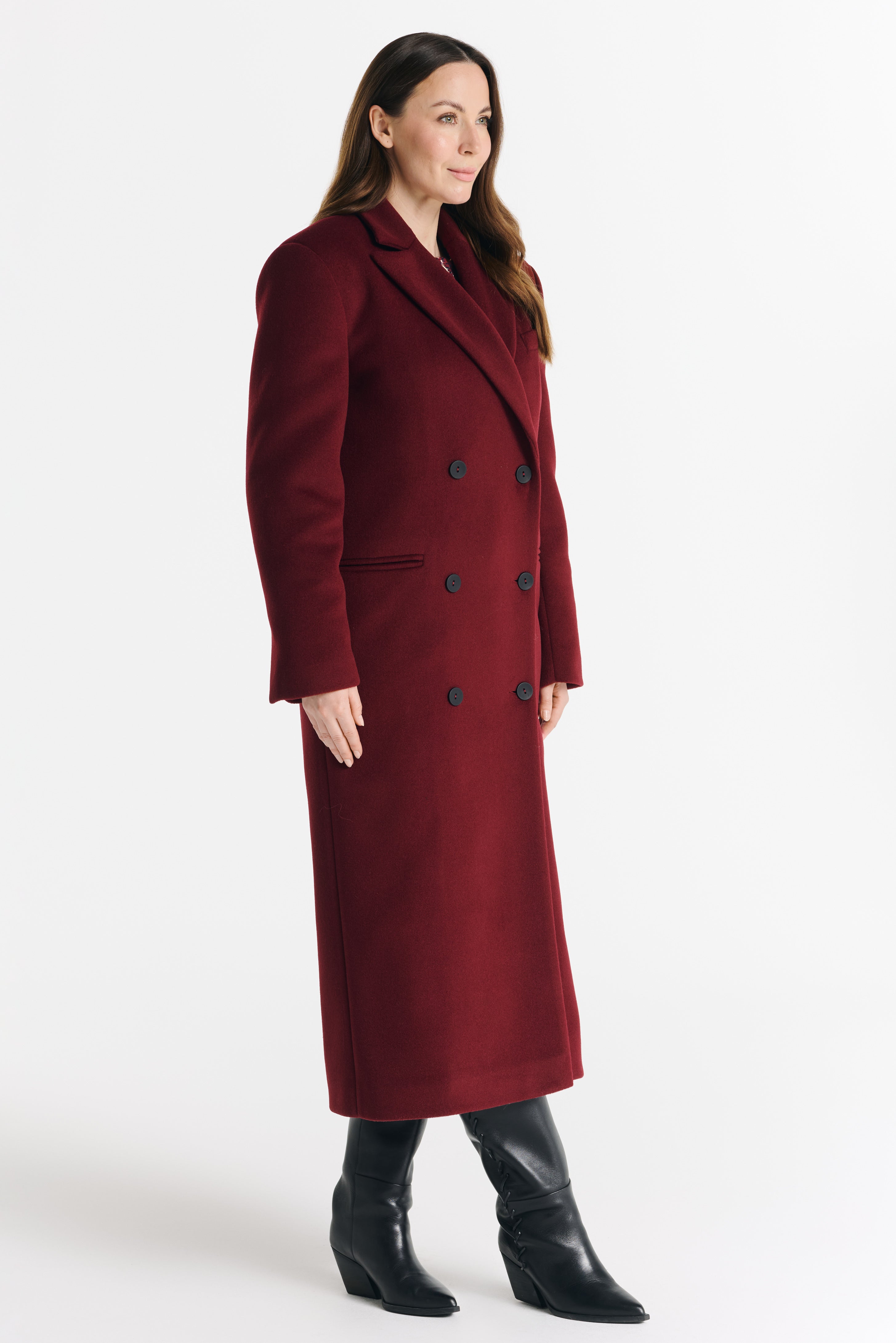 MAGDA coat, burgundy