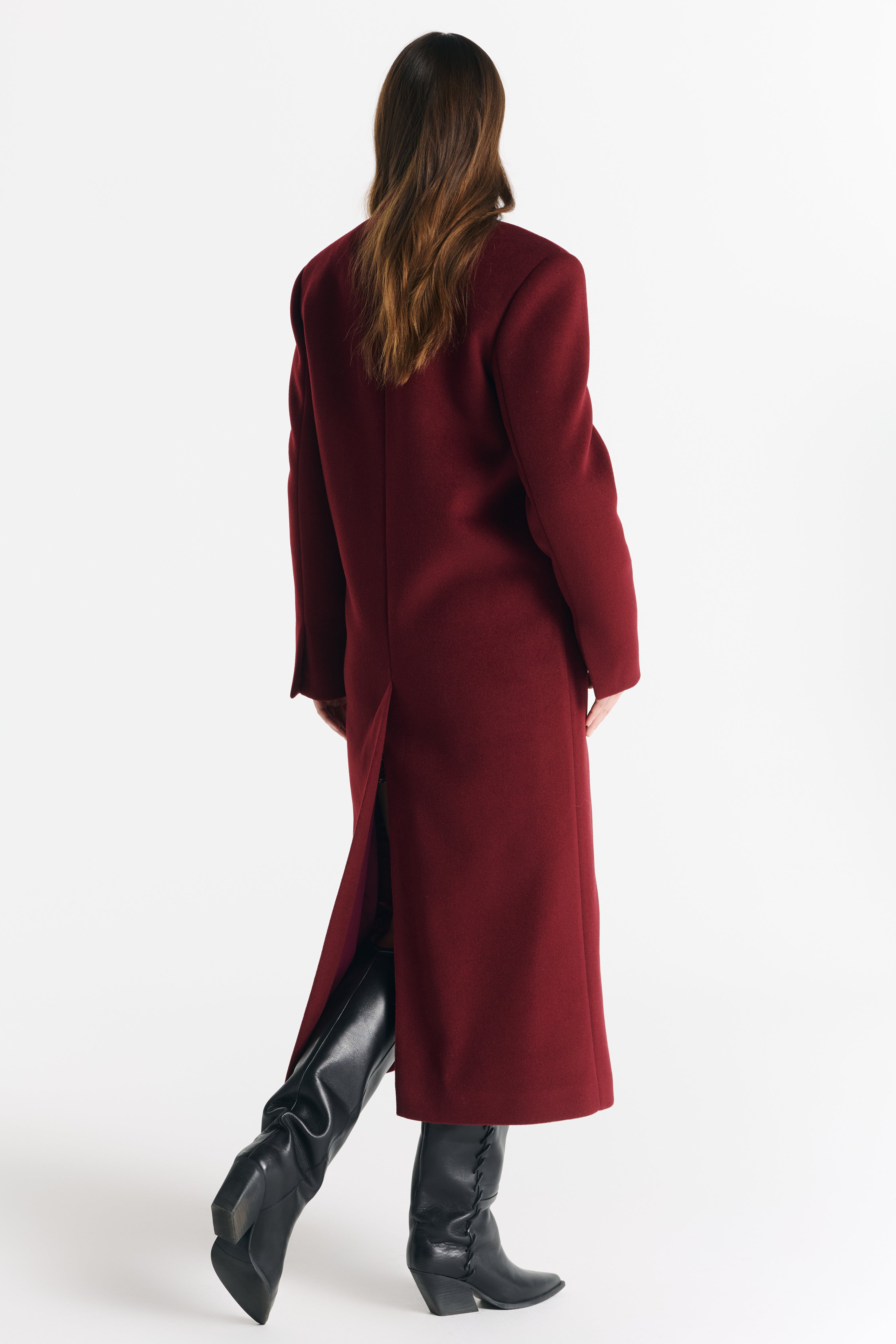 MAGDA coat, burgundy