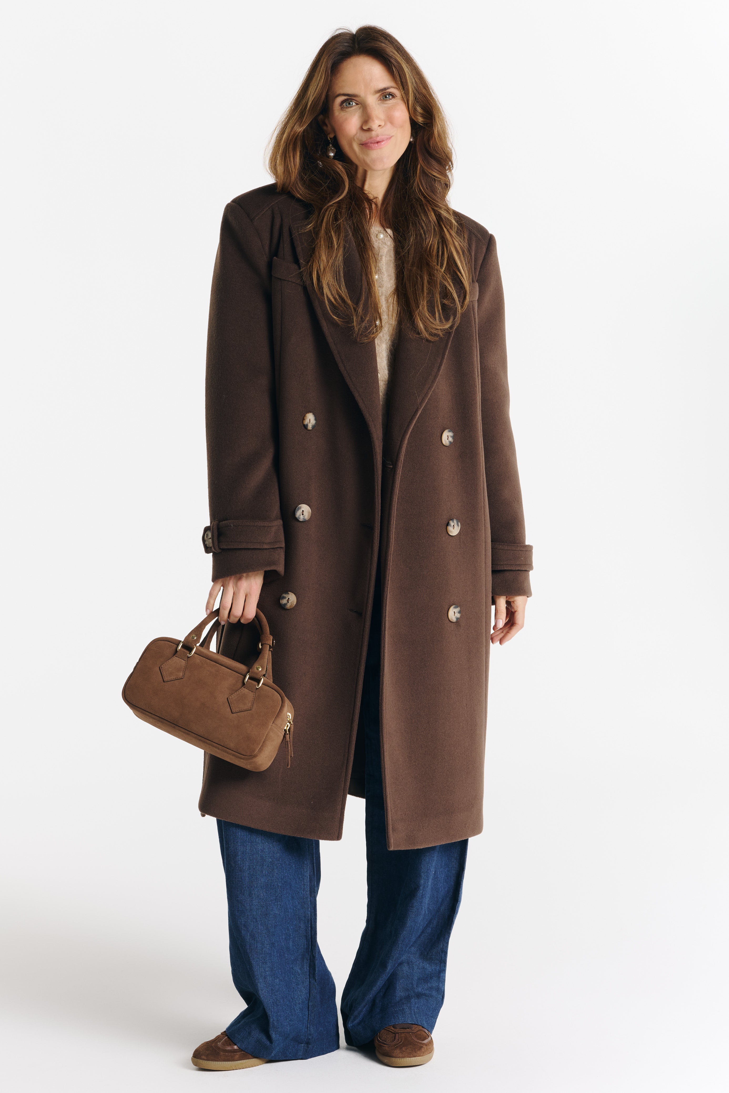 MALWINA midi coat chocolate