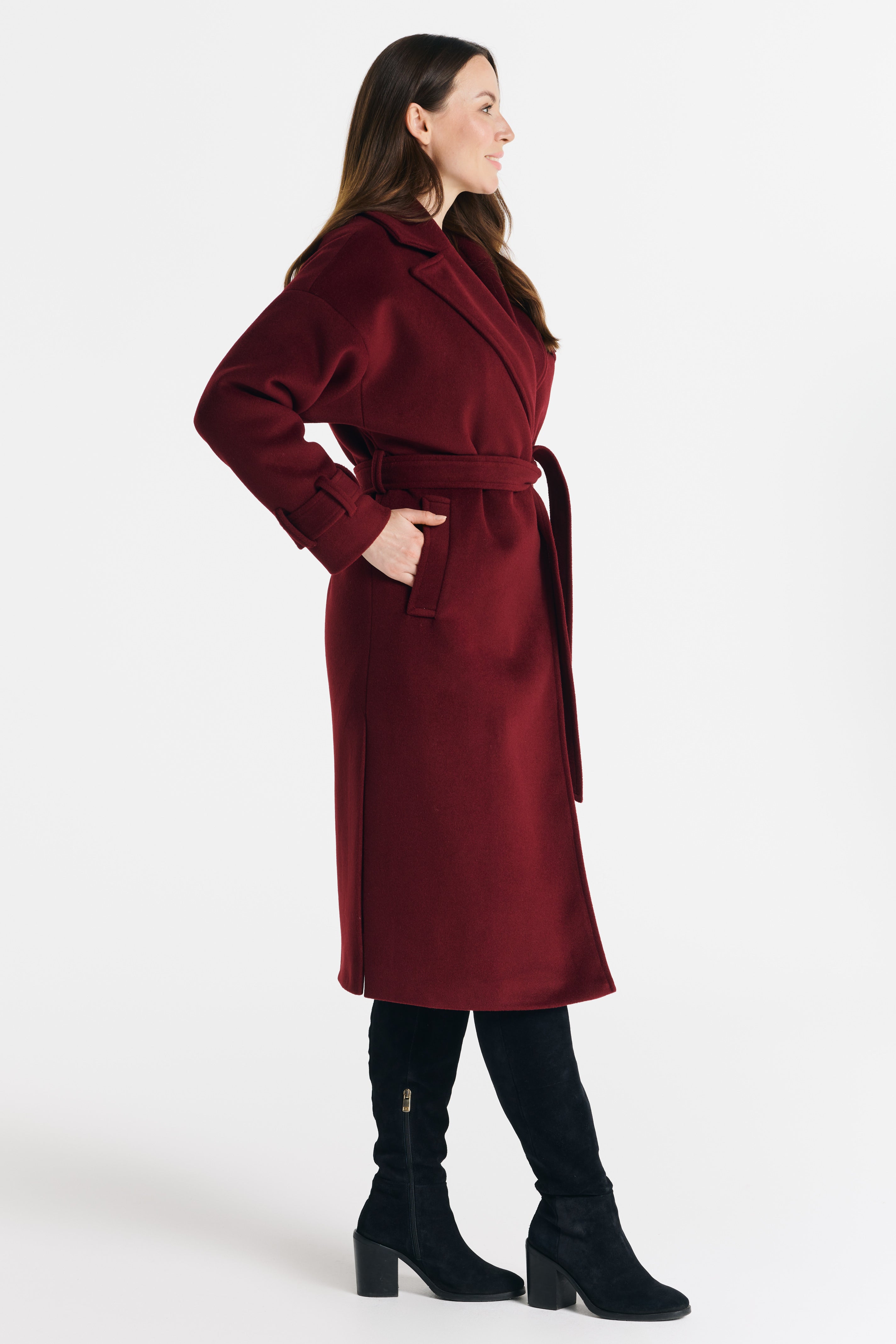 LUNA 2.0 coat burgundy