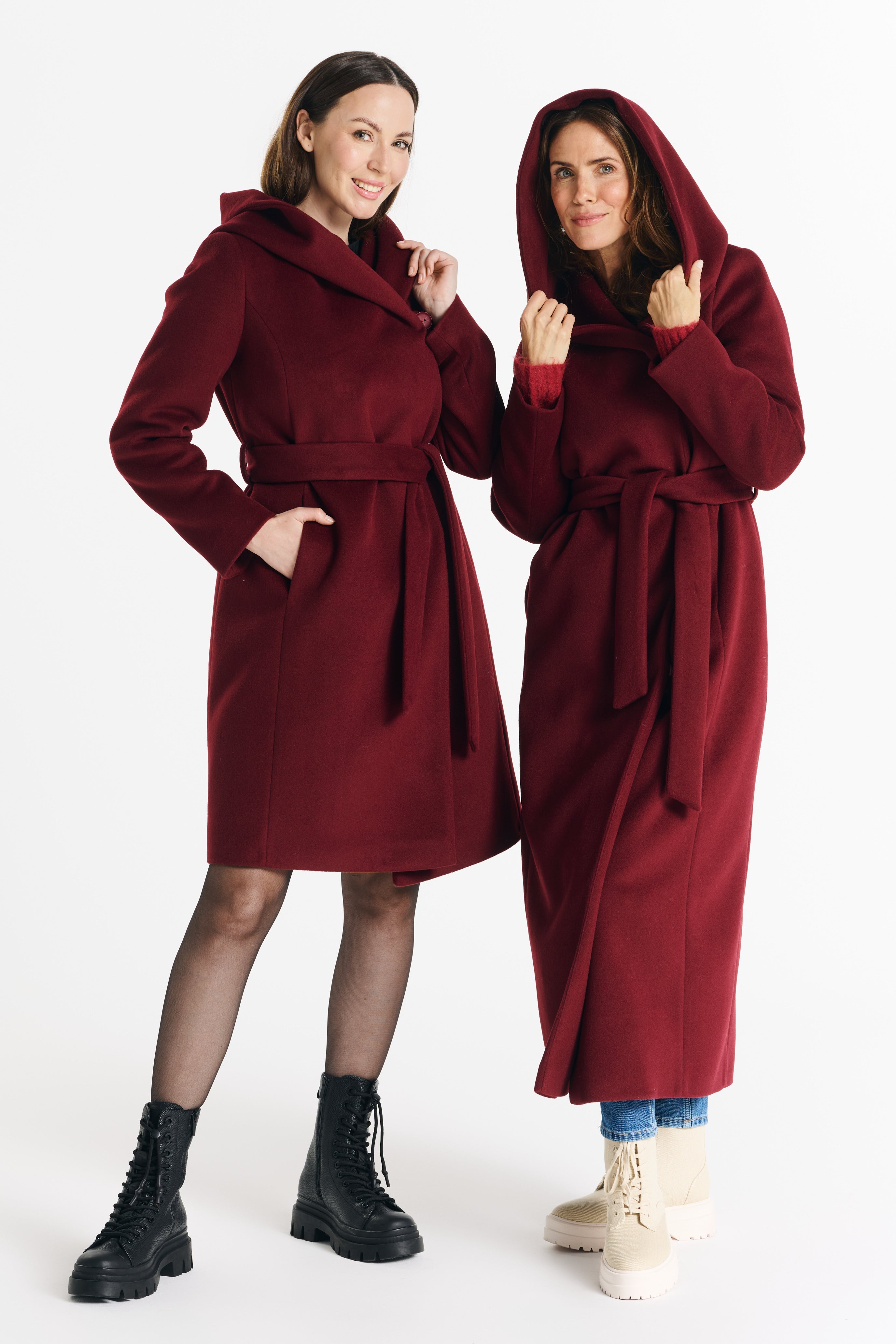 NOELIA midi coat burgundy