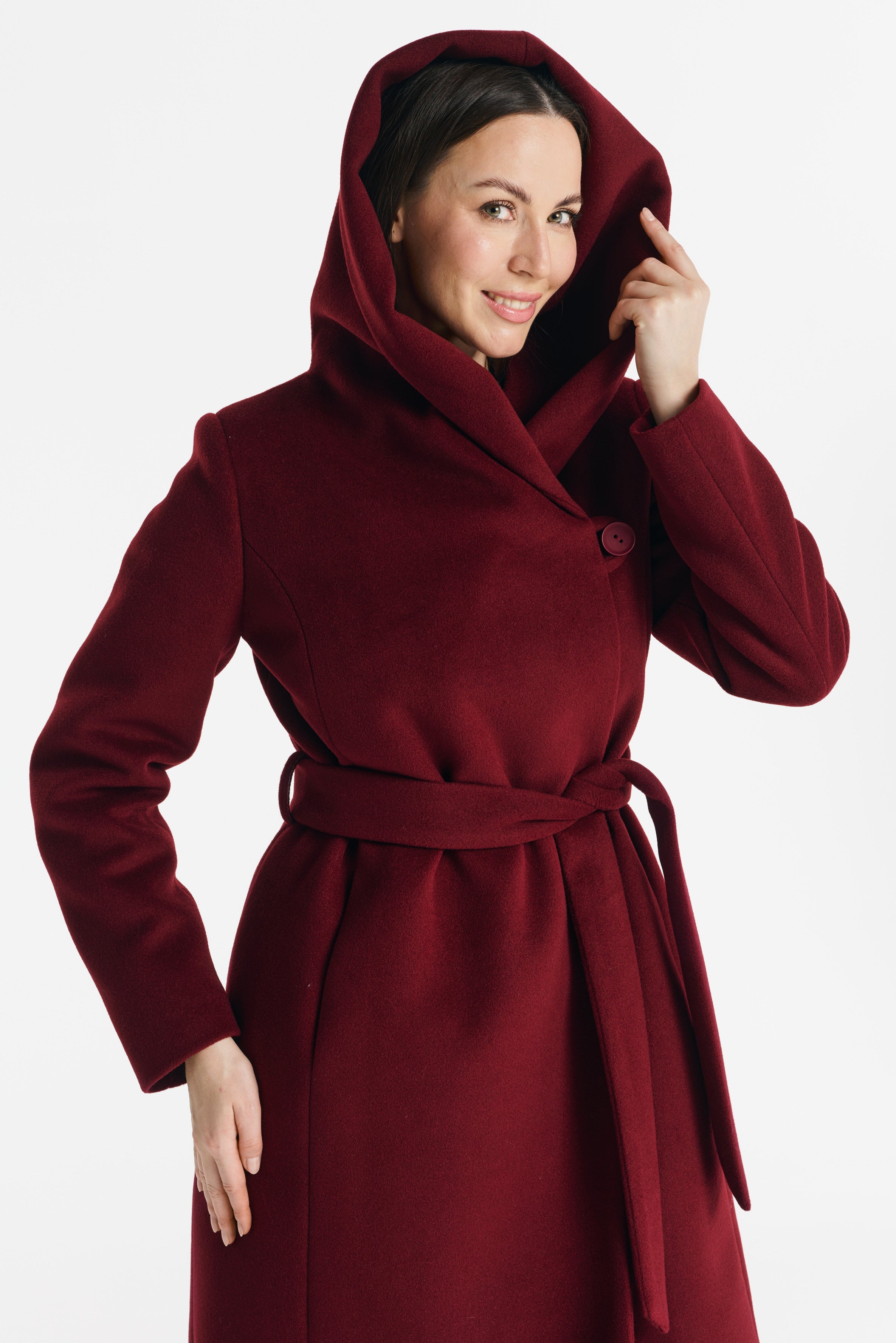 NOELIA midi coat burgundy