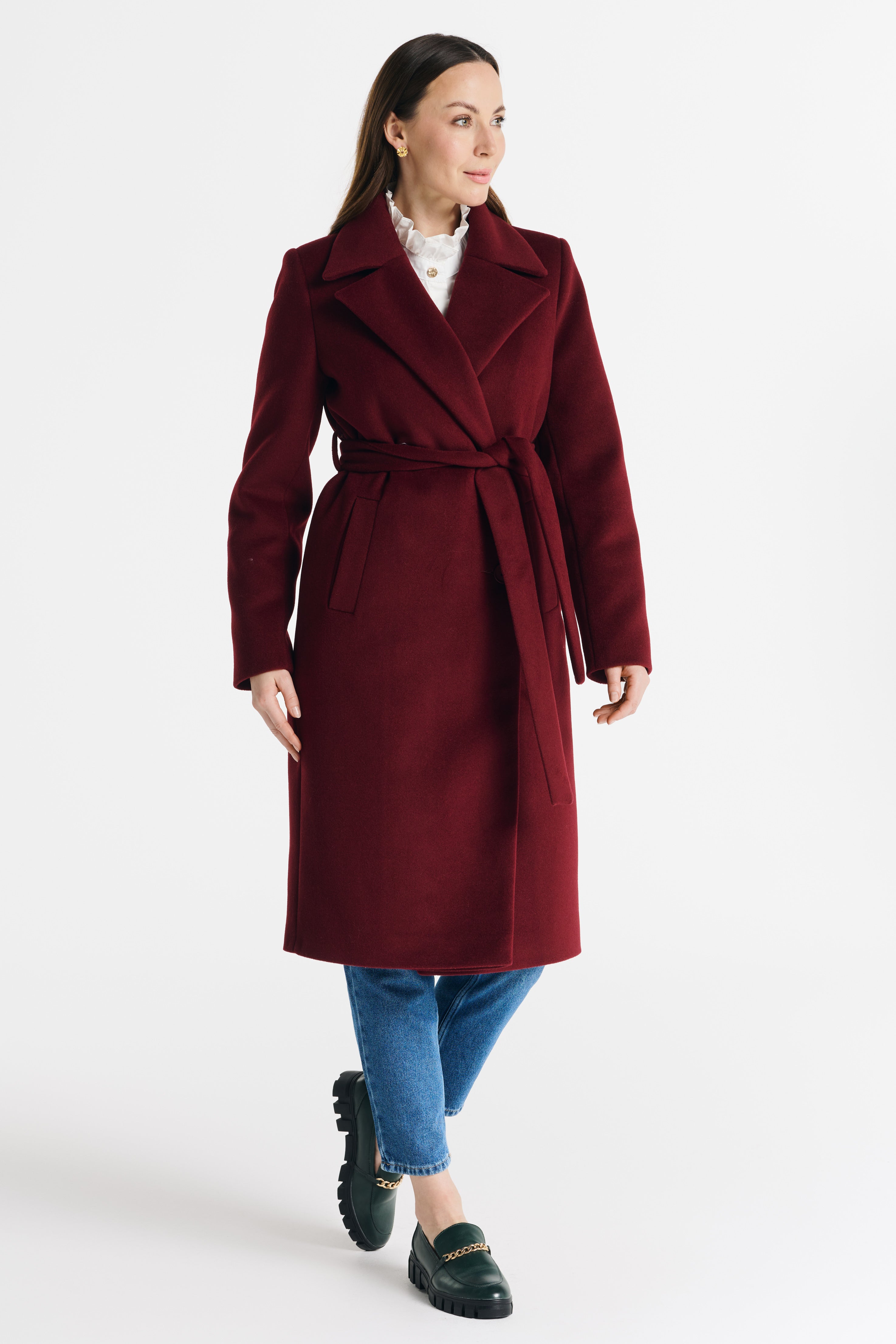 VERONA midi coat burgundy
