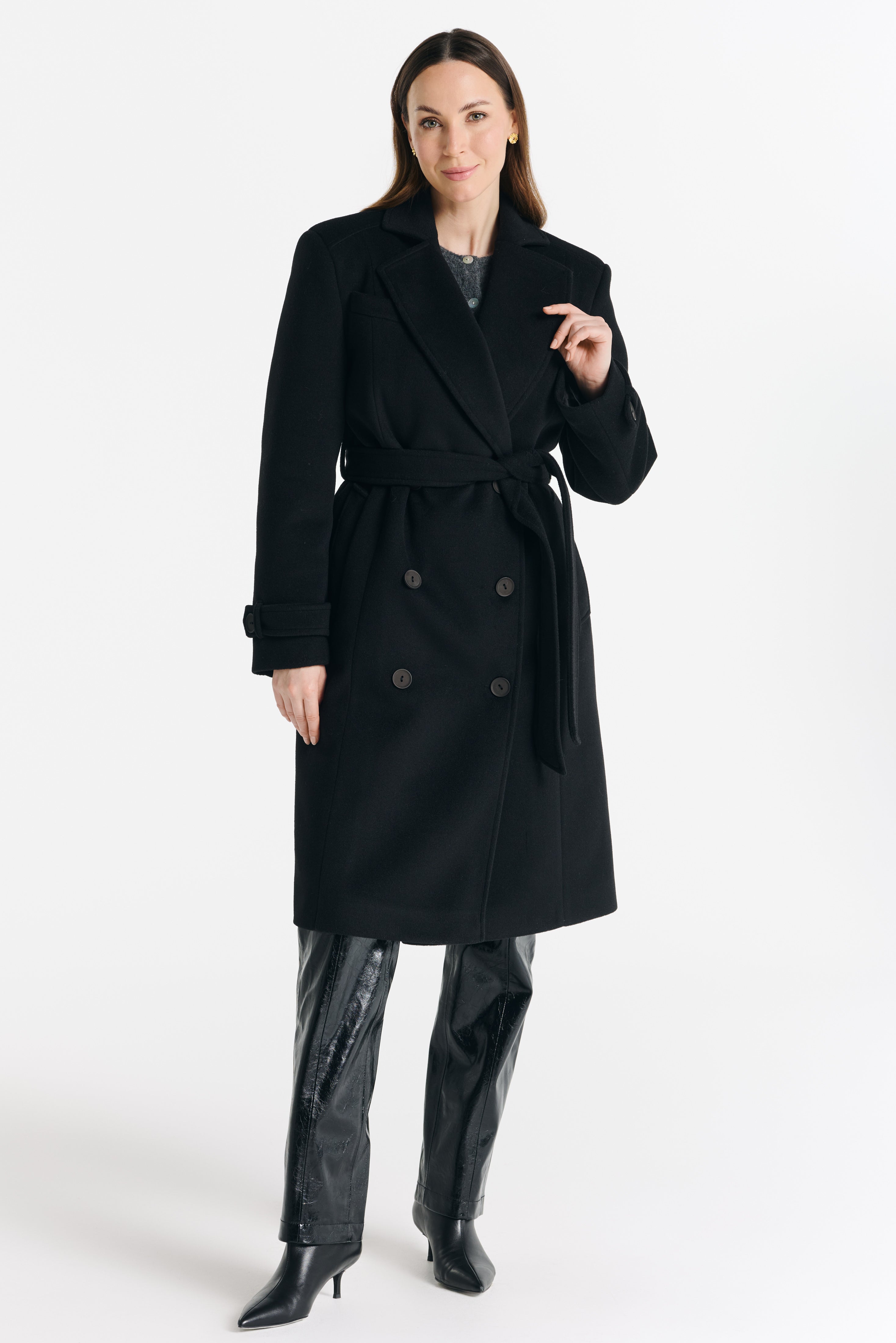 MALWINA midi coat black