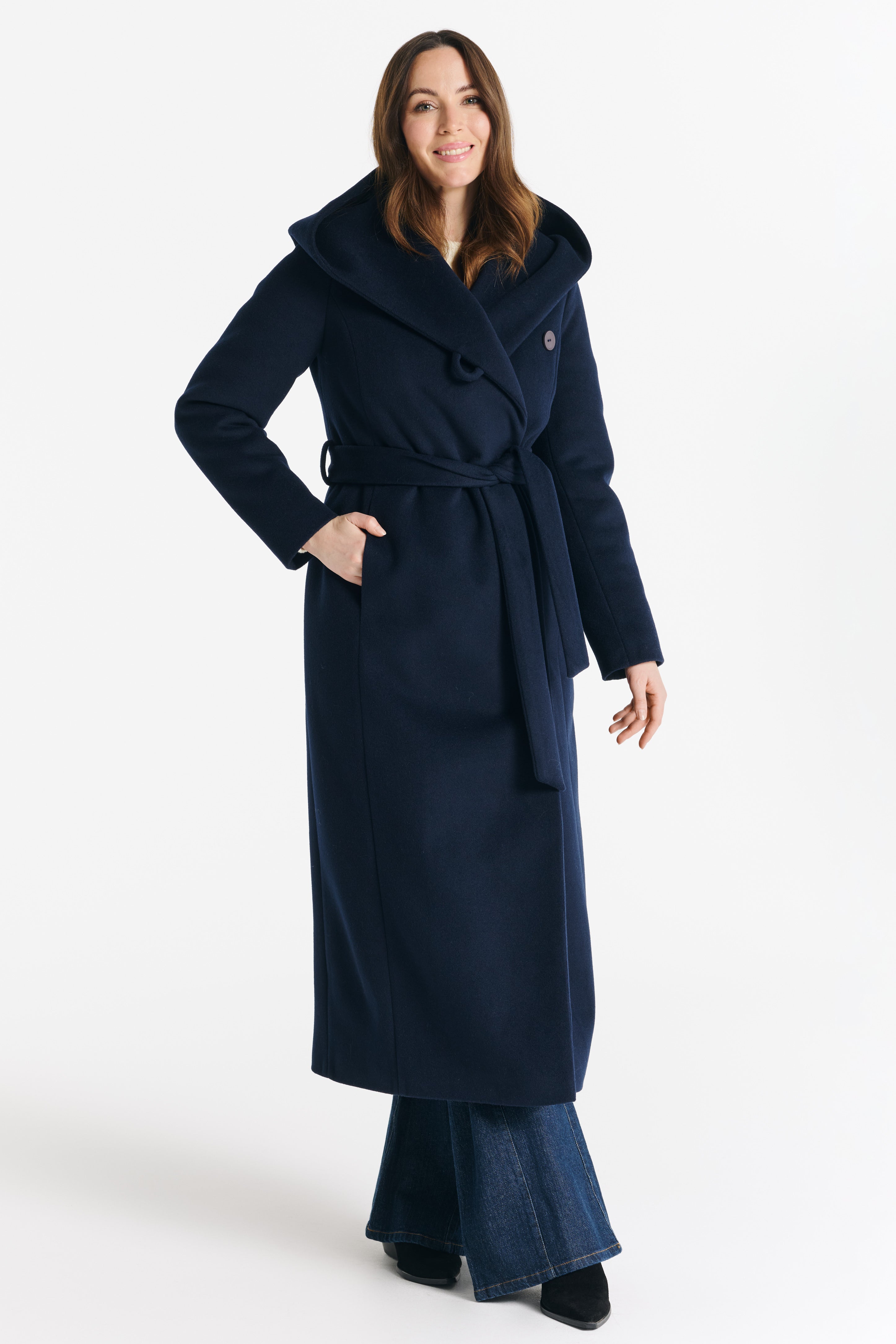 NOELIA maxi coat navy blue