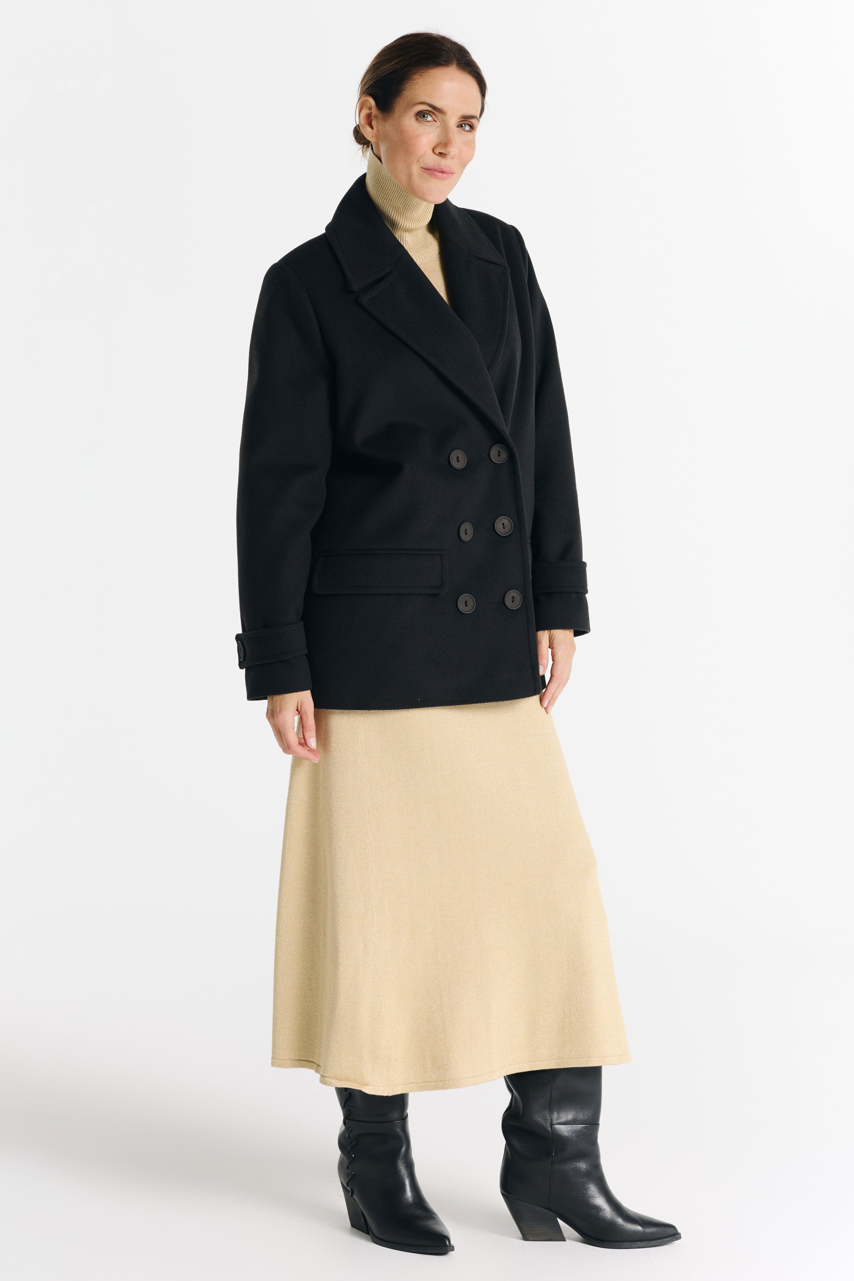 VIOLA black herringbone jacket