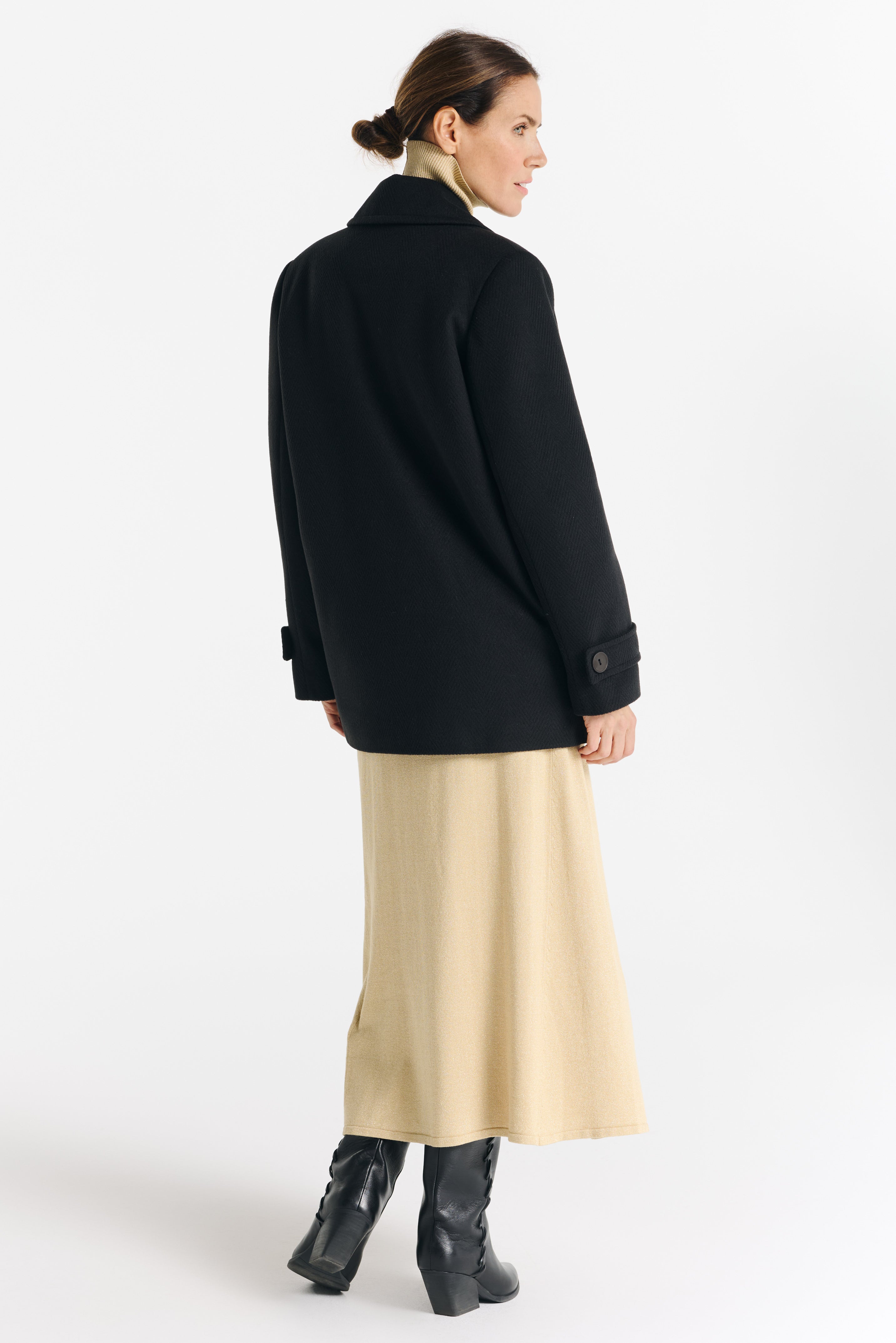 VIOLA black herringbone jacket