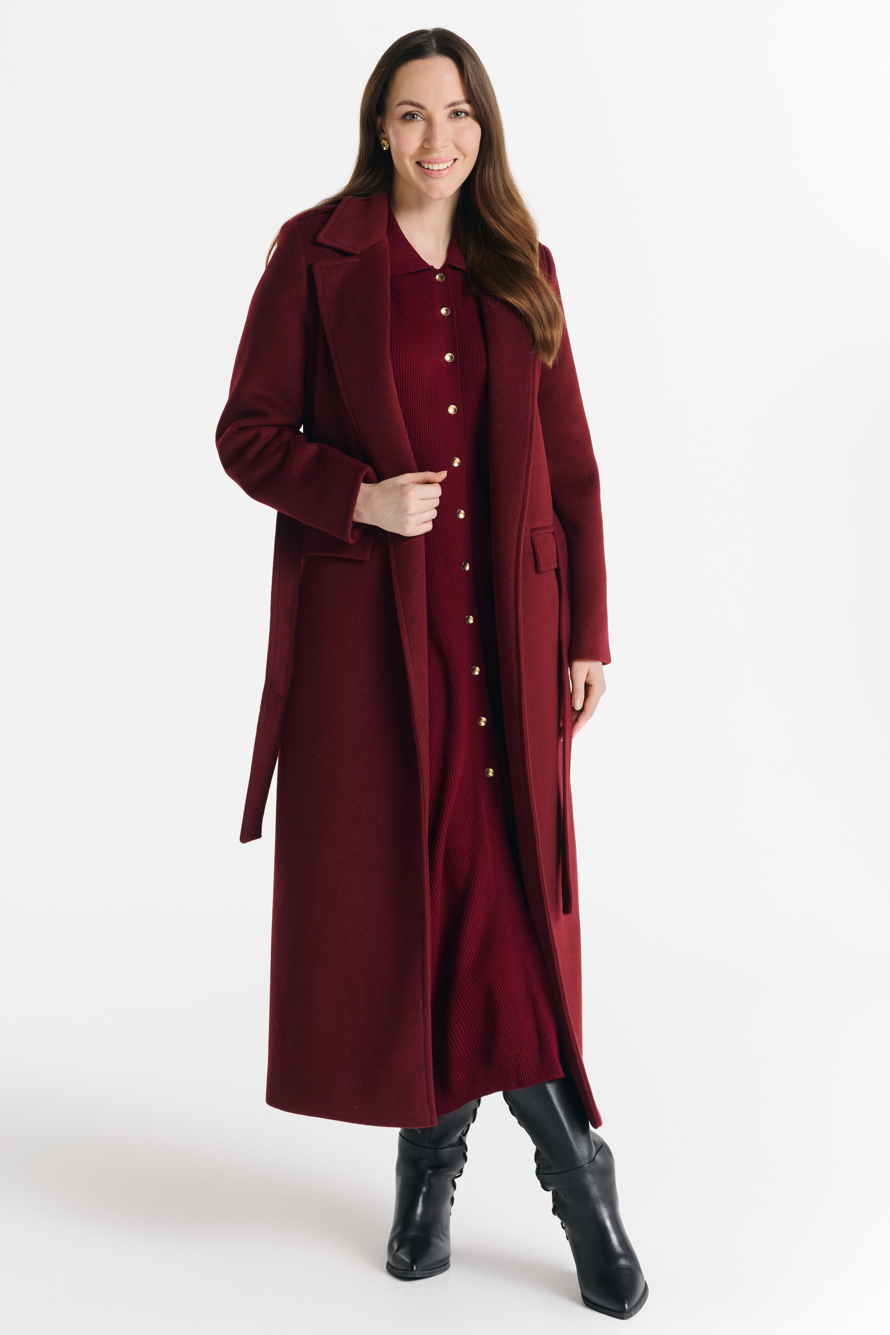 LILIANA coat, burgundy