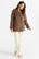 VIOLA light chocolate herringbone jacket