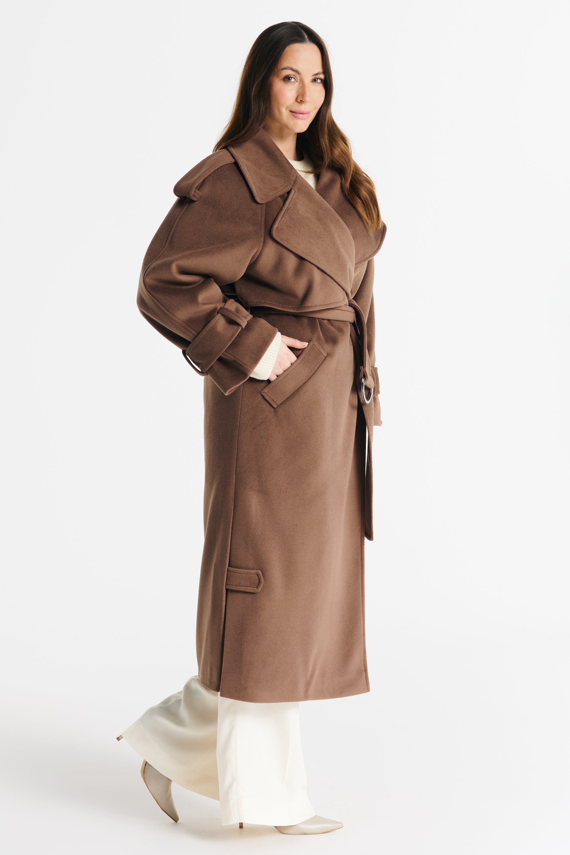 BARBARA coat light chocolate