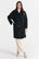 ROBERTA black herringbone coat