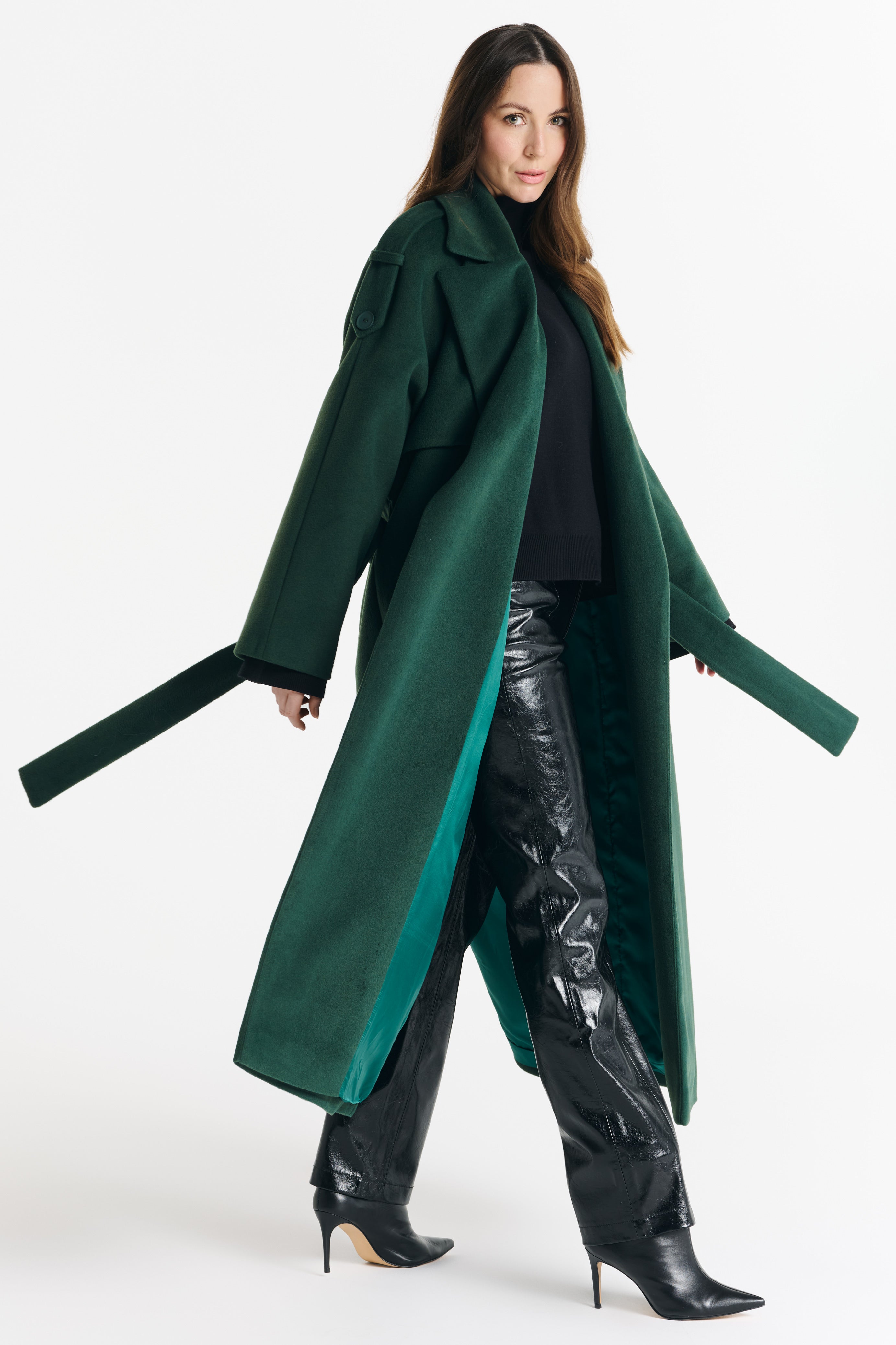 ALIANA green coat