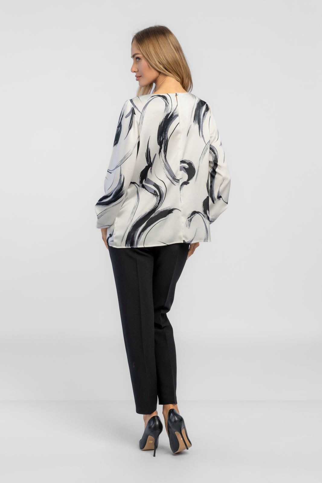 LUCY cream print blouse