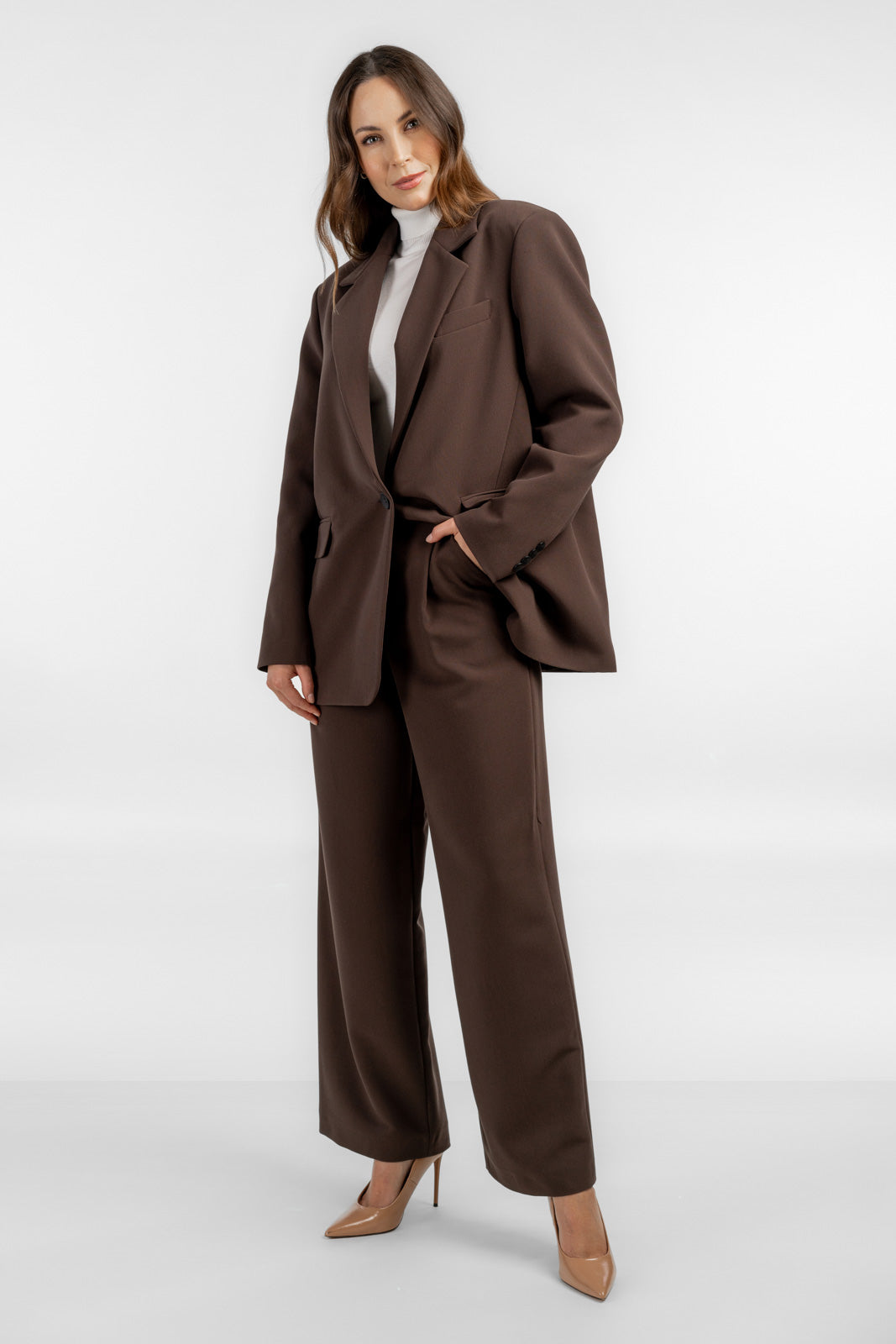 ADELA women's suit, chocolate