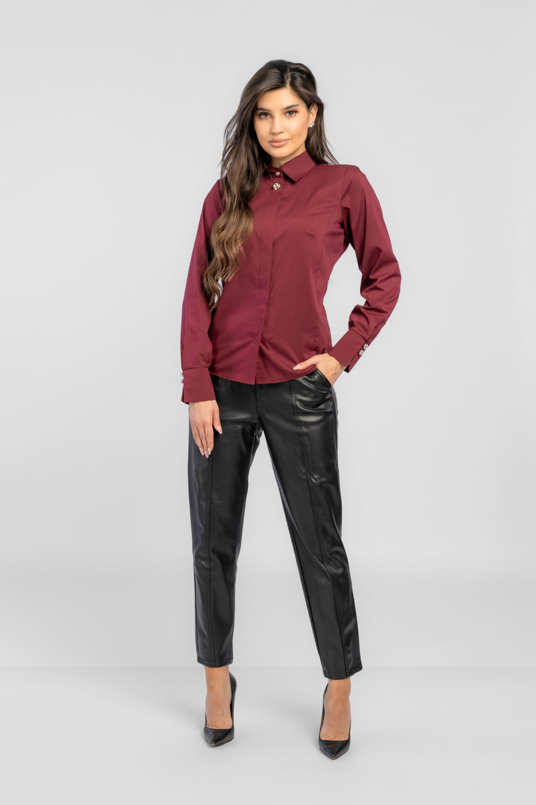 NOEMI burgundy shirt
