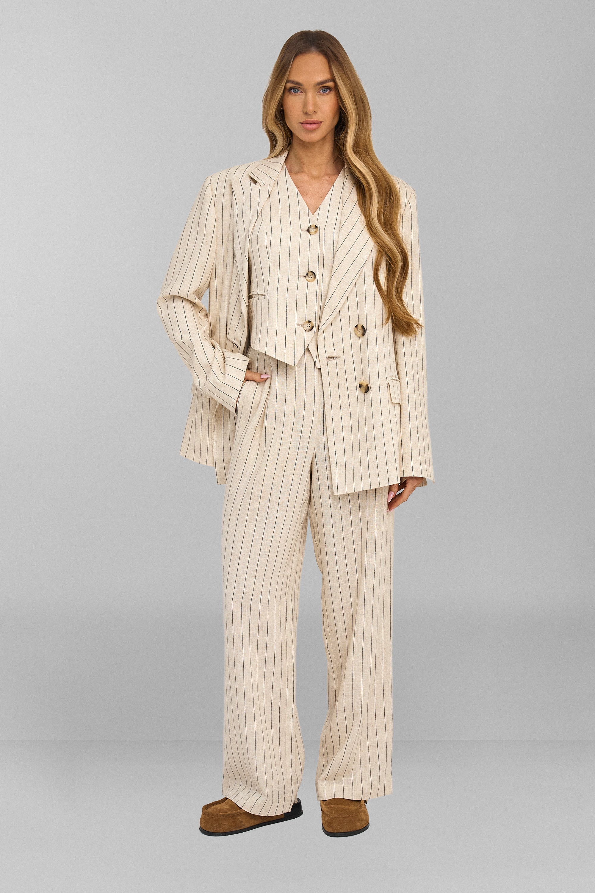 LISA striped linen jacket
