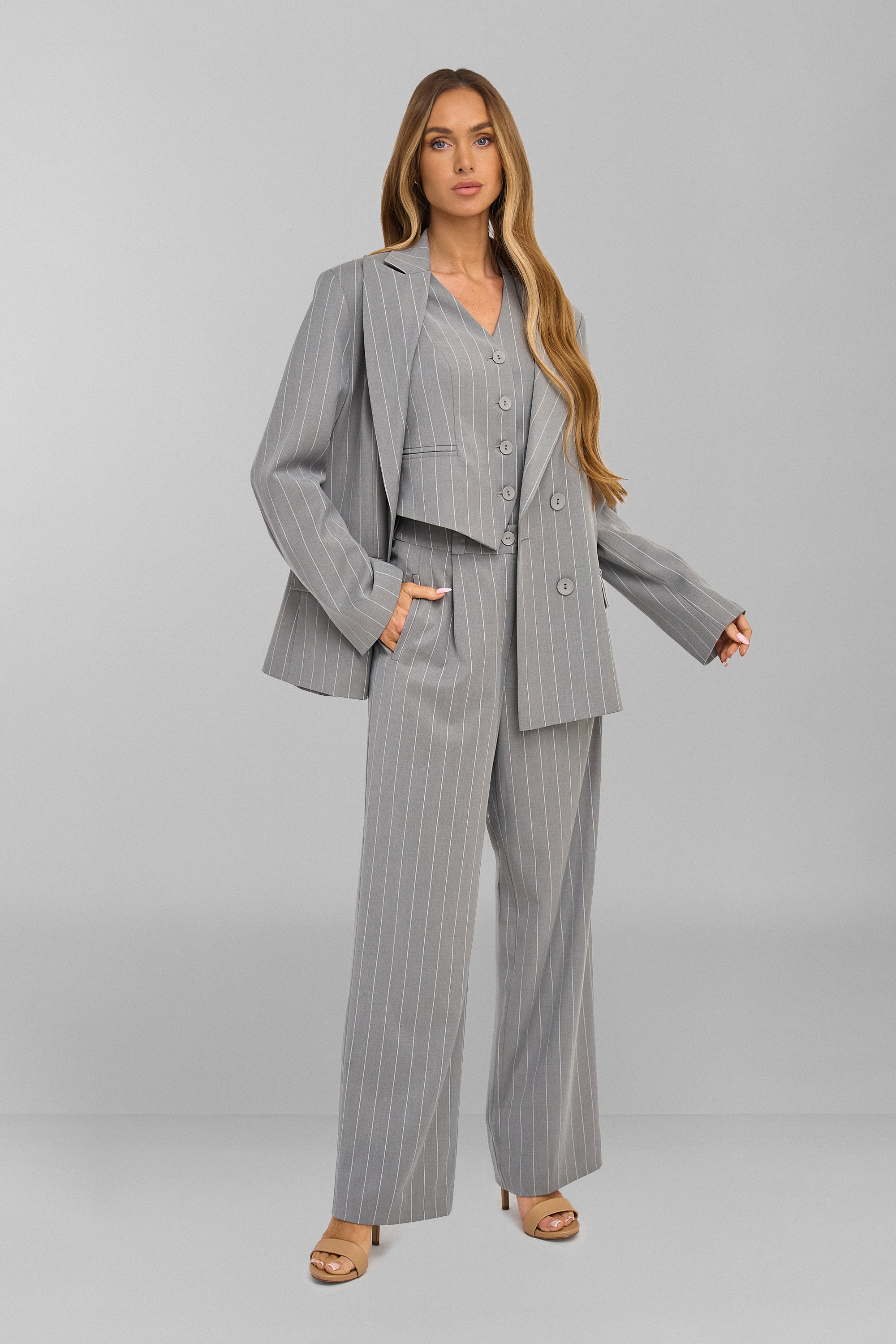 LISA jacket, gray stripes