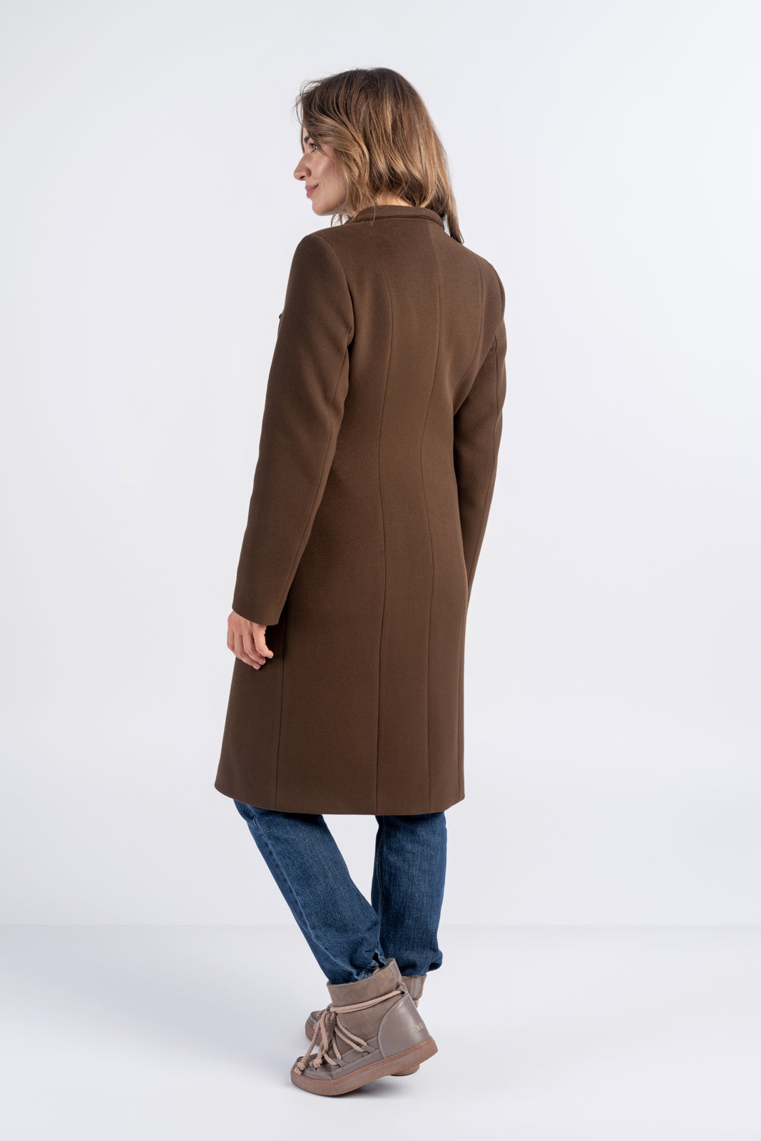 DOROTA coat, dark brown 
