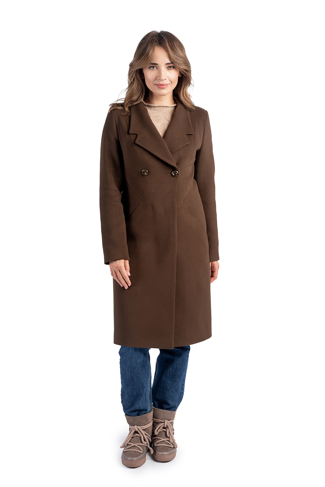 DOROTA coat, dark brown 