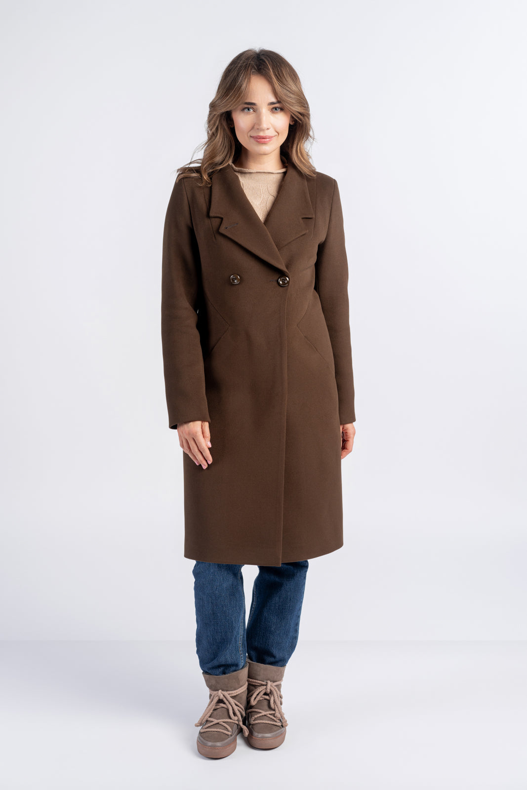 DOROTA coat, dark brown 