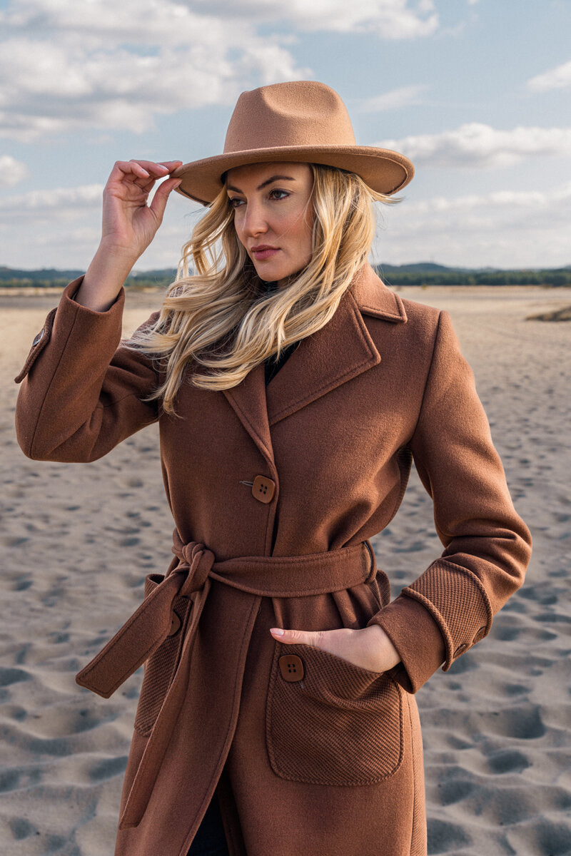 ESTERA camel coat