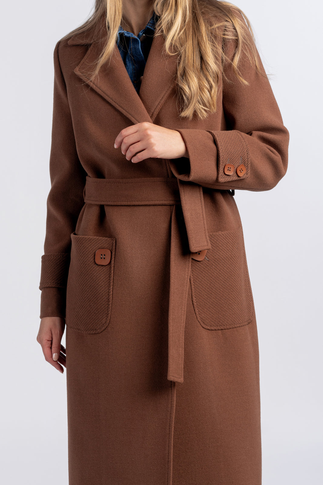 ESTERA camel coat