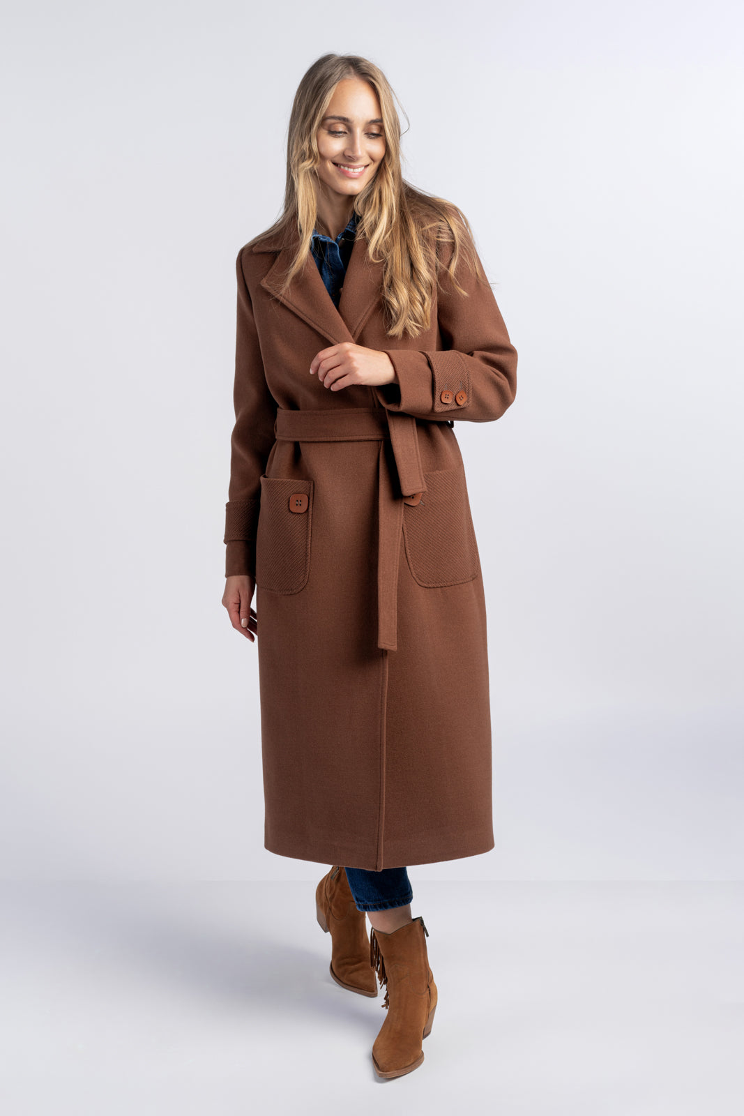 ESTERA camel coat