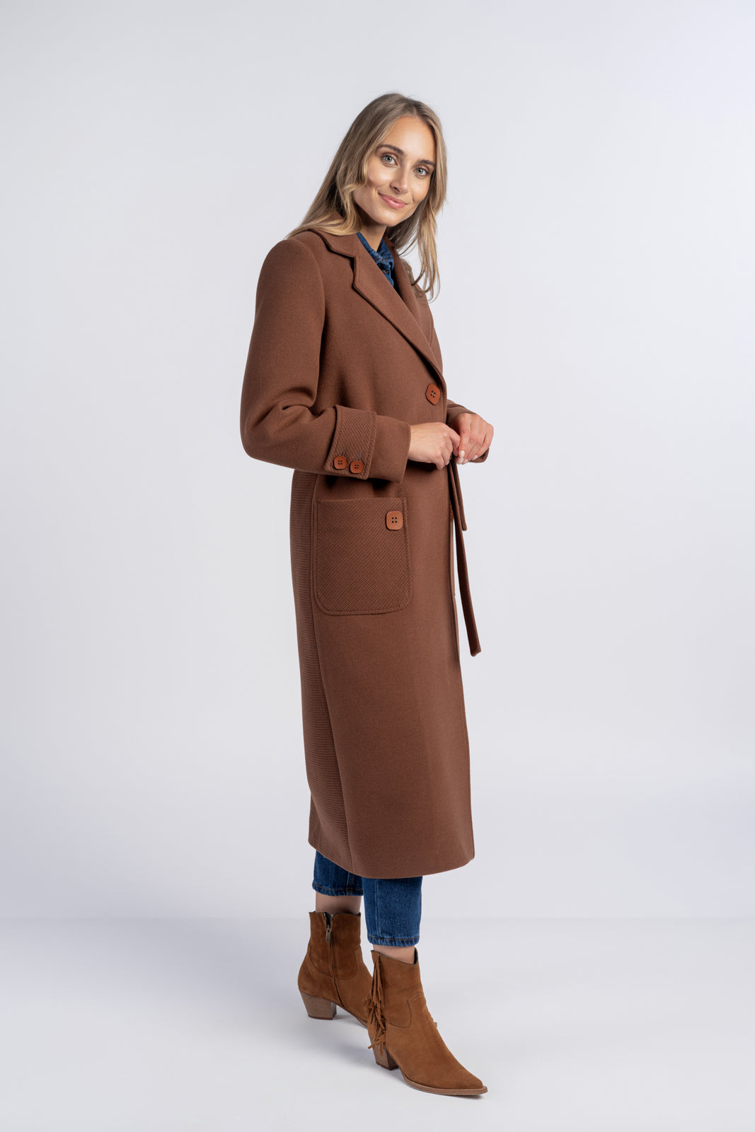 ESTERA camel coat