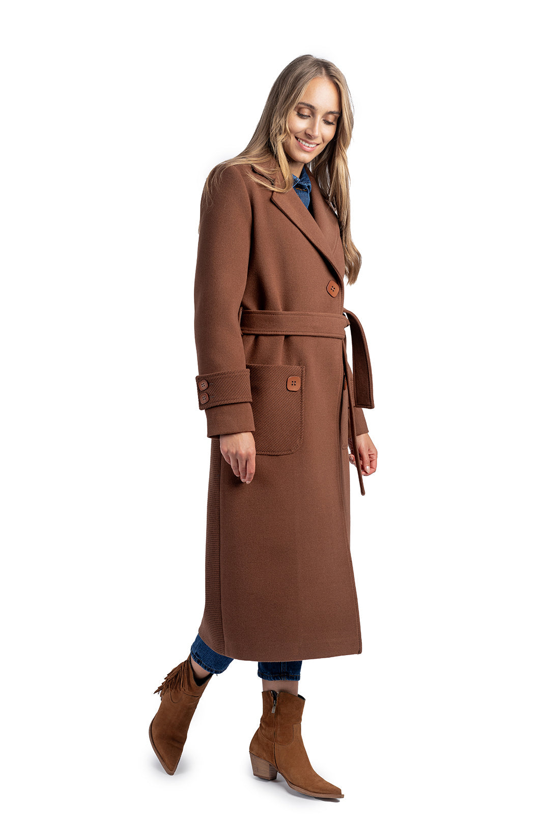 ESTERA camel coat